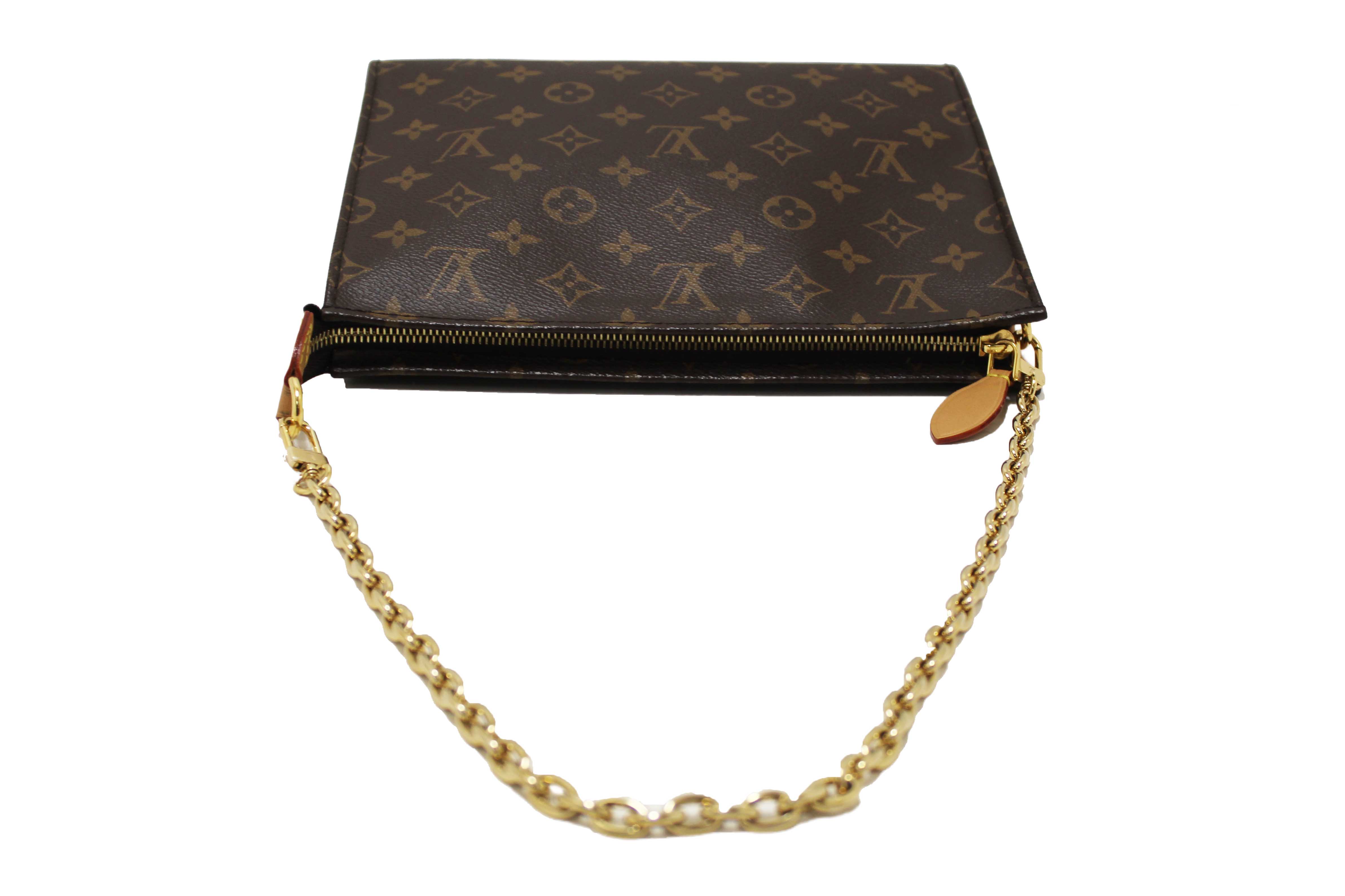 Authentic Louis Vuitton Classic Monogram Toiletry Pouch On Chain