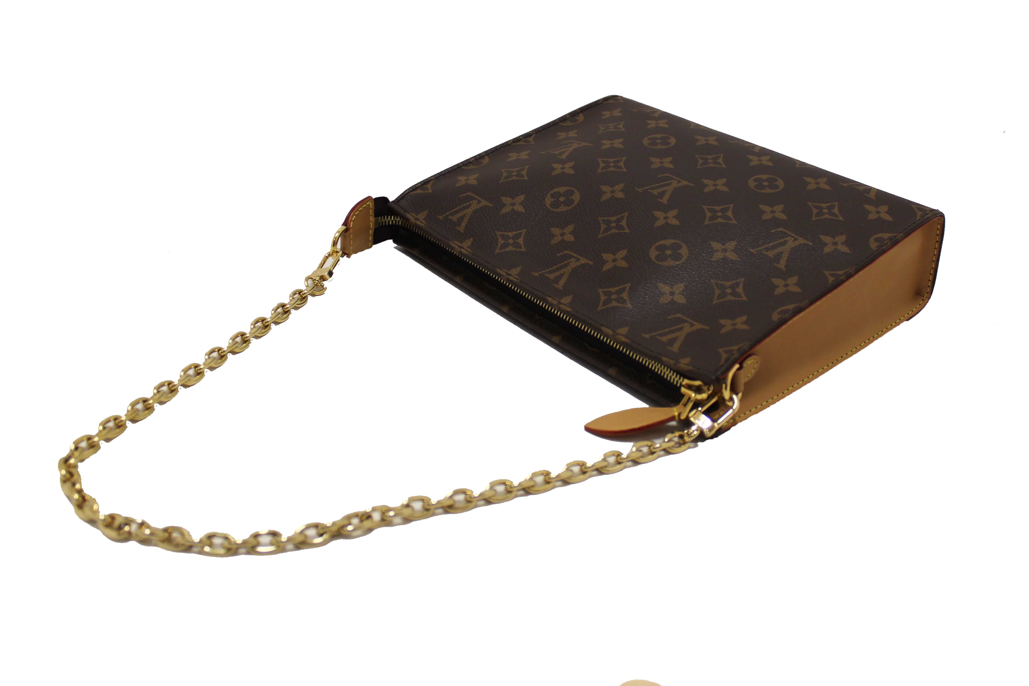 Authentic Louis Vuitton Classic Monogram Toiletry Pouch On Chain