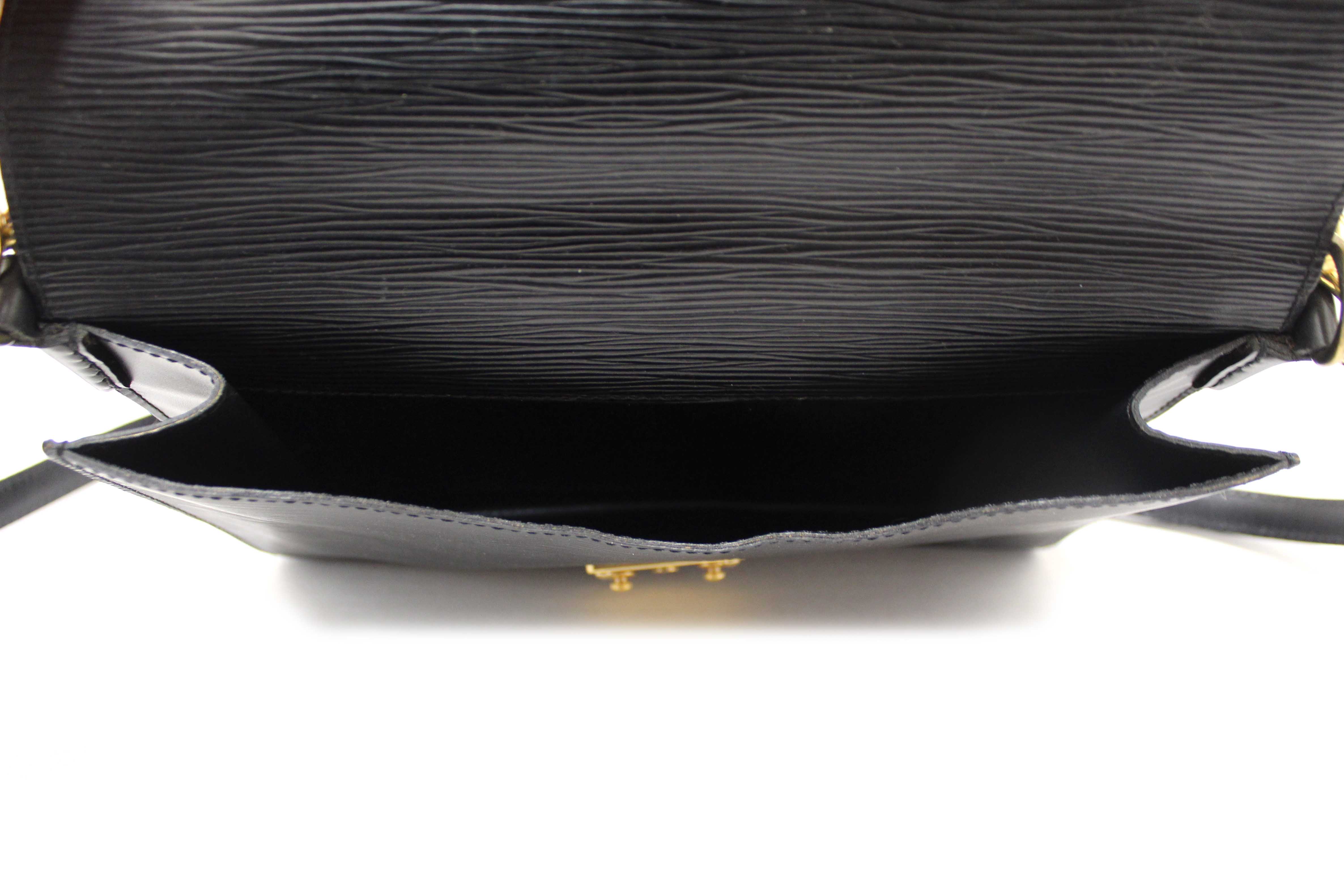 Authentic Vintage Louis Vuitton Black Epi Leather Biface Crossbody Bag