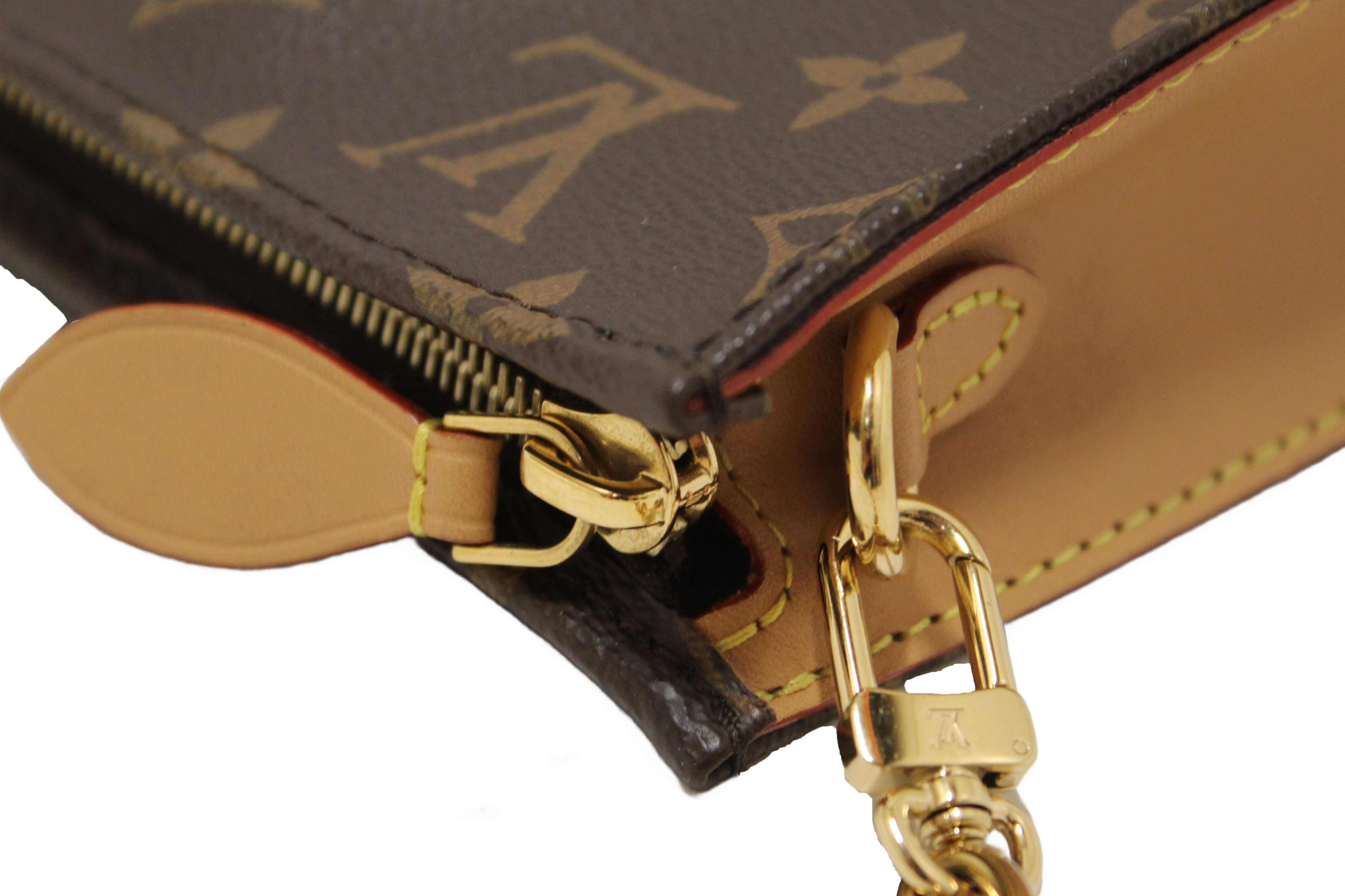 Authentic Louis Vuitton Classic Monogram Toiletry Pouch On Chain