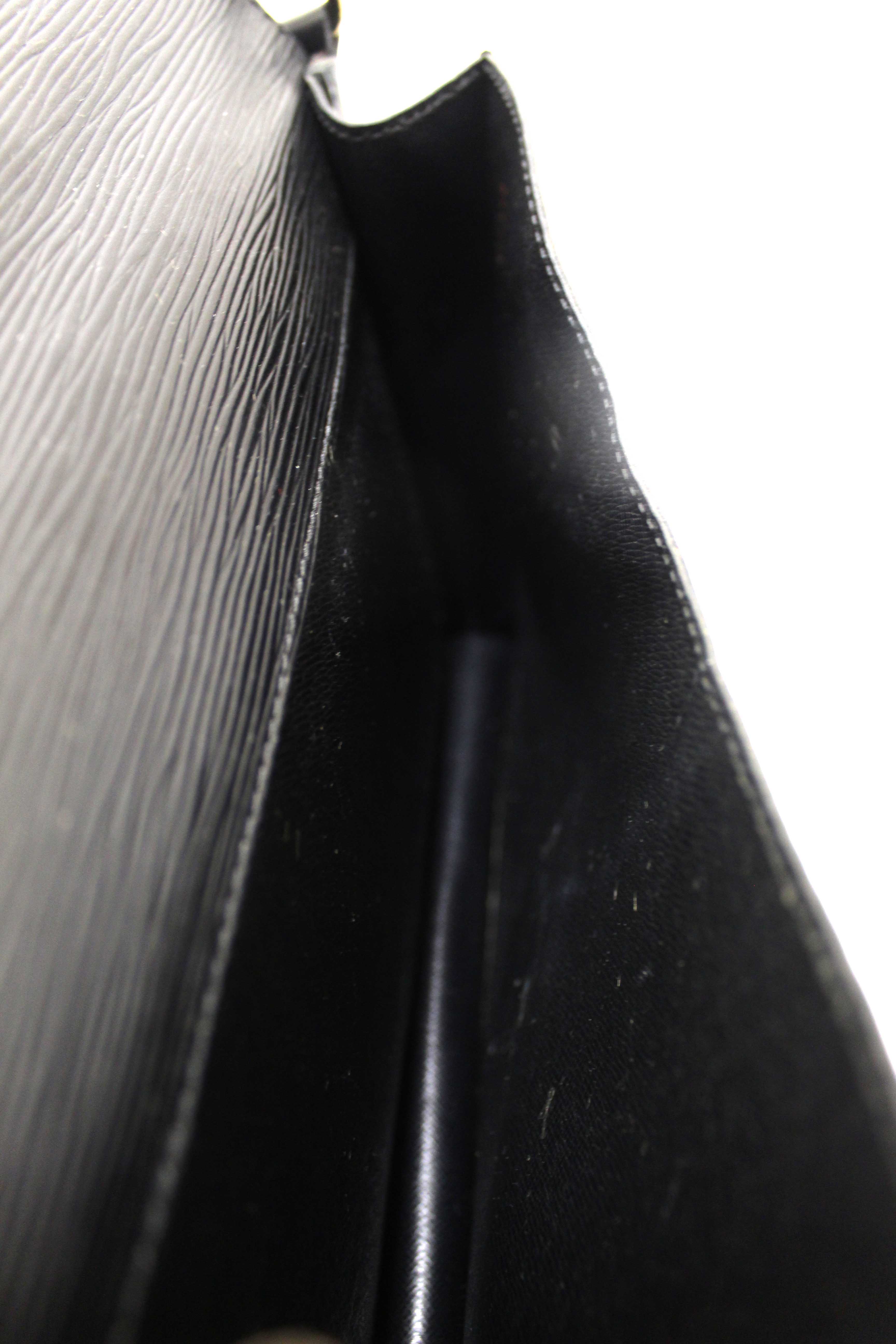 Authentic Vintage Louis Vuitton Black Epi Leather Biface Crossbody Bag