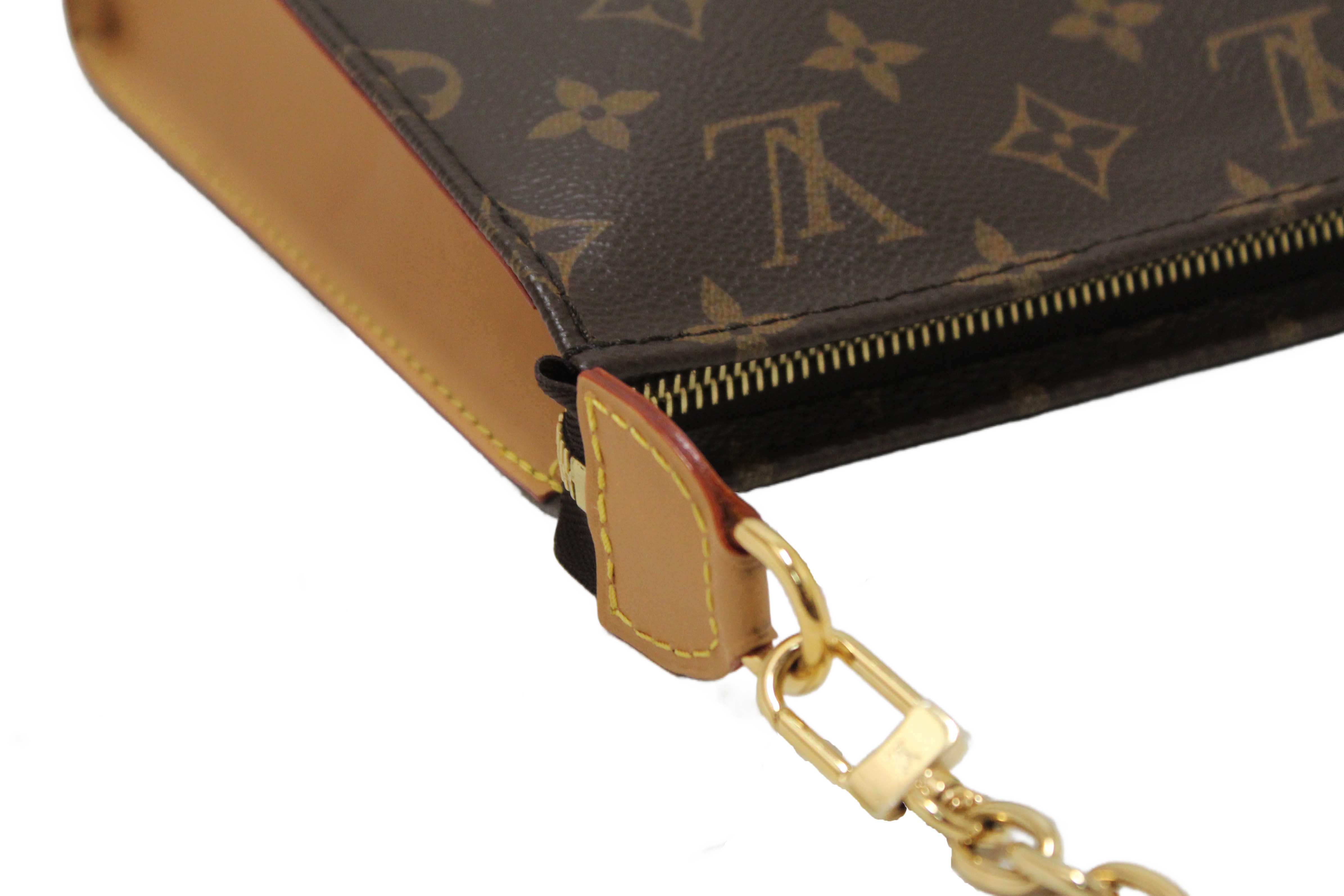 Authentic Louis Vuitton Classic Monogram Toiletry Pouch On Chain