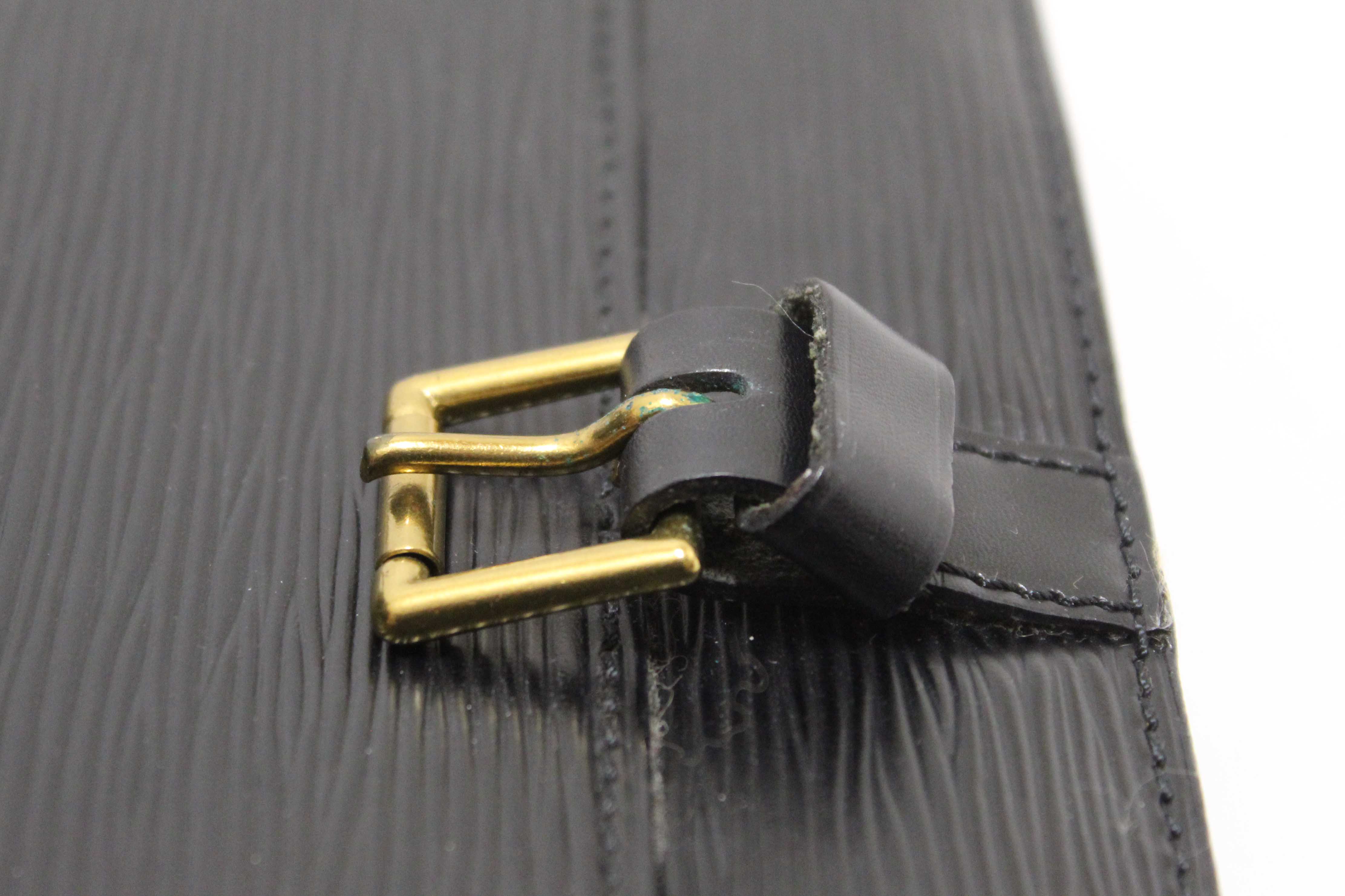 Authentic Vintage Louis Vuitton Black Epi Leather Biface Crossbody Bag