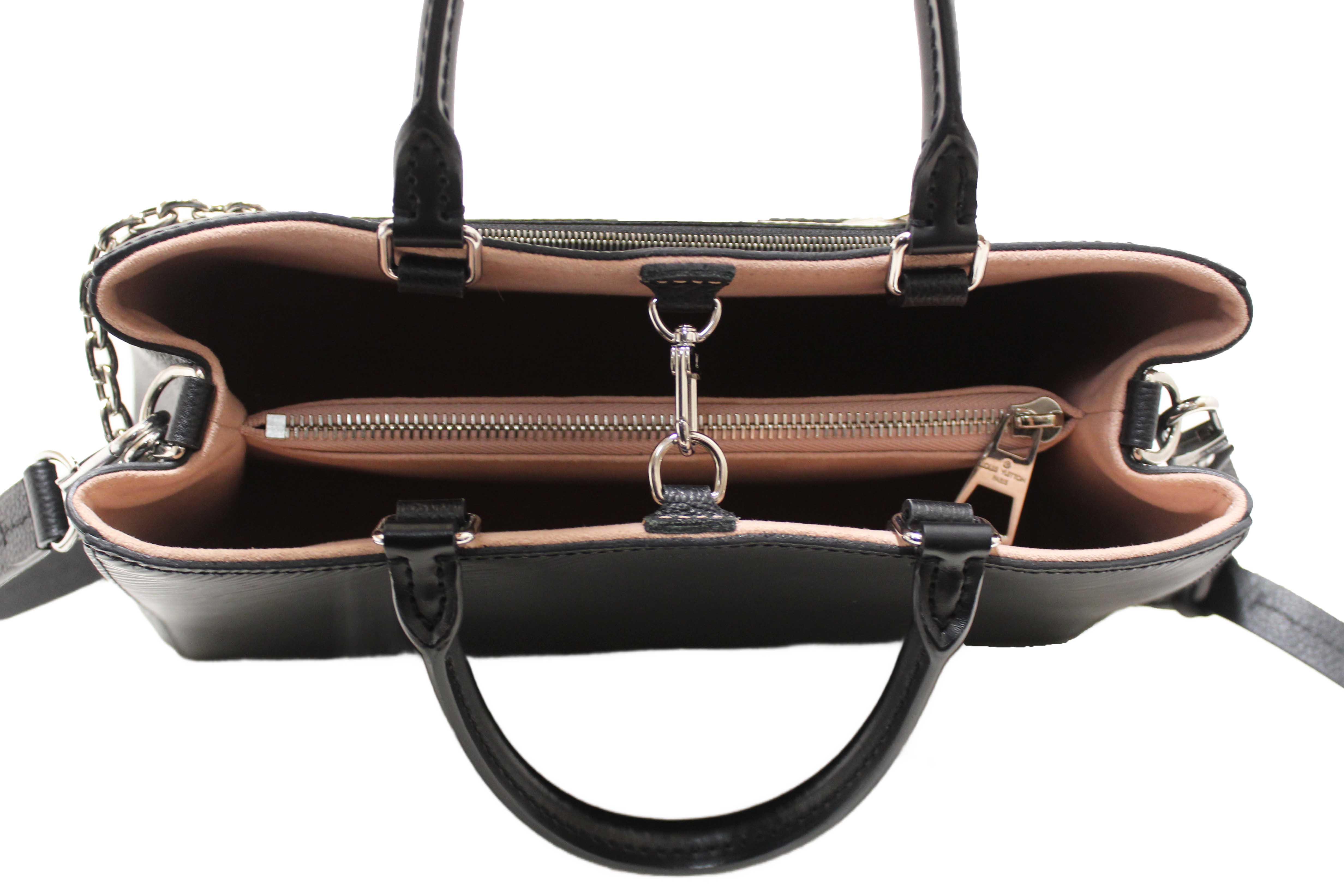 Authentic Louis Vuitton Black Epi Leather Marelle MM Tote Hand/Messenger Bag