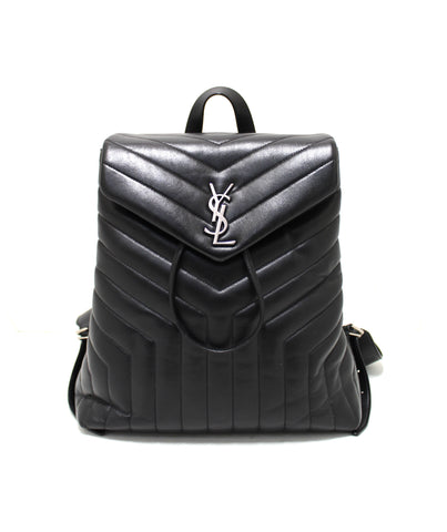 Authentic Yves Saint Laurent YSL Black Leather Loulou Large Backpack