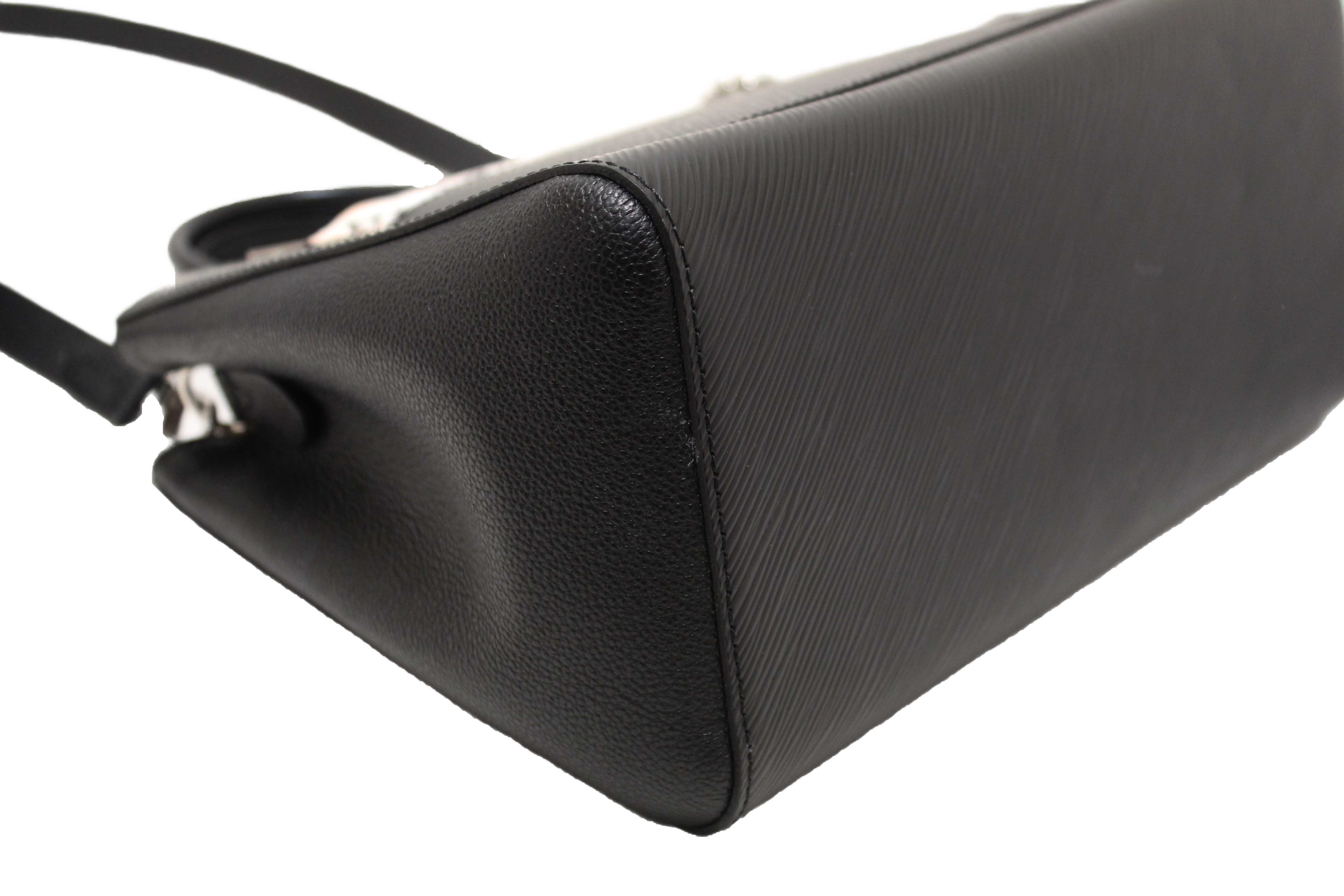 Authentic Louis Vuitton Black Epi Leather Marelle MM Tote Hand/Messenger Bag