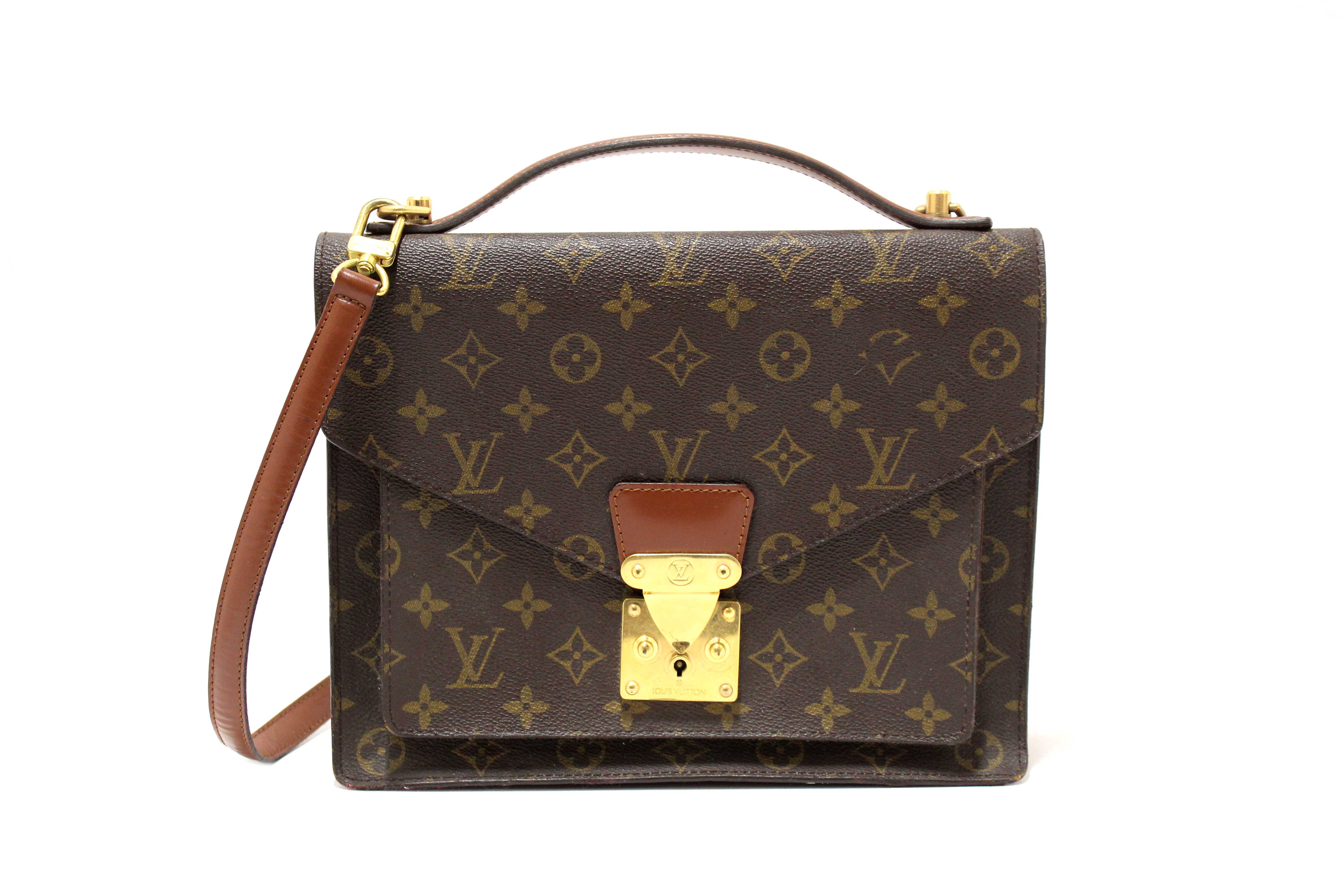 Authentic Louis Vuitton Vintage Classic Monogram Canvas Monceau 28 Bag