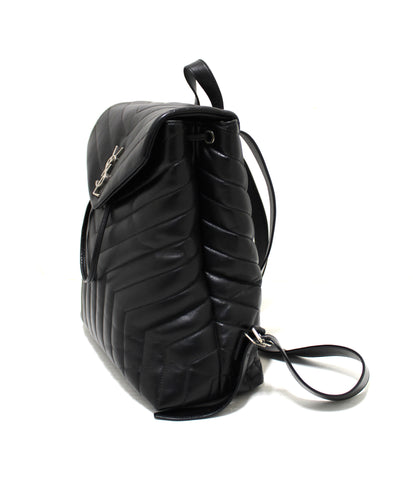 Authentic Yves Saint Laurent YSL Black Leather Loulou Large Backpack