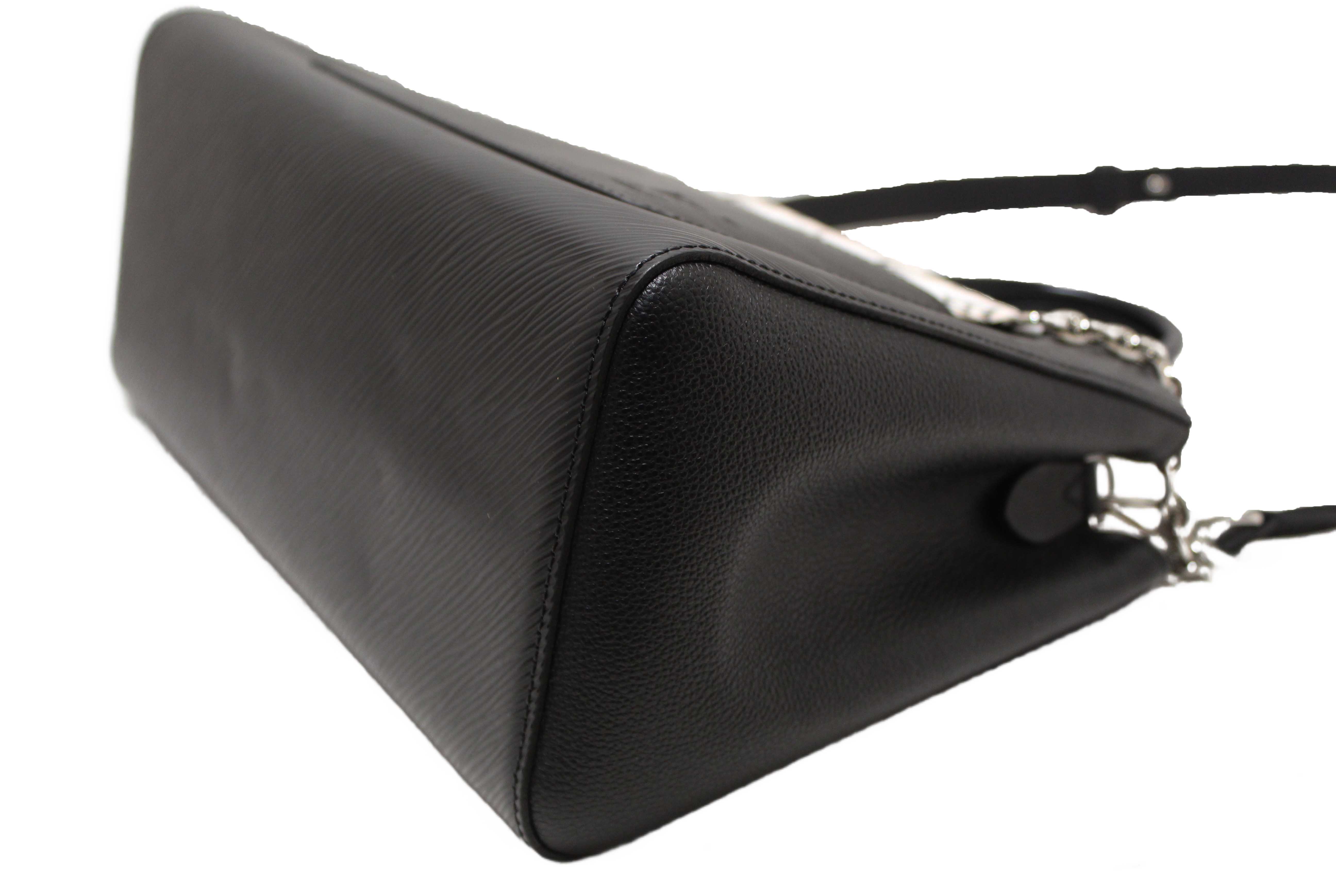 Authentic Louis Vuitton Black Epi Leather Marelle MM Tote Hand/Messenger Bag