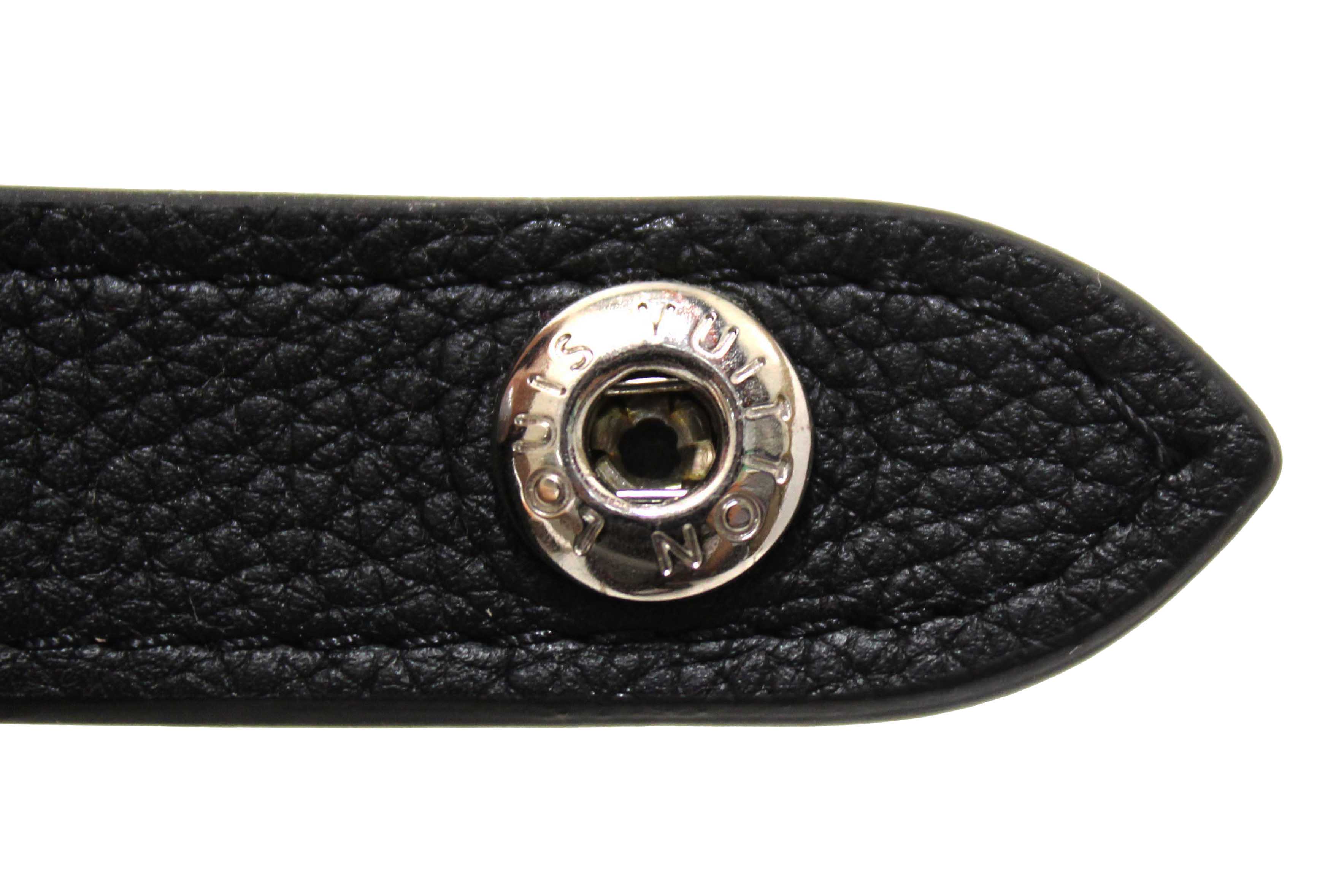 Authentic Louis Vuitton Black Grained Calf Leather LockMe Ever BB Bag