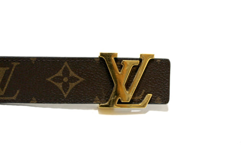 Authentic Louis Vuitton LV Iconic Damier Ebene and Black 30MM Reversible Belt 34