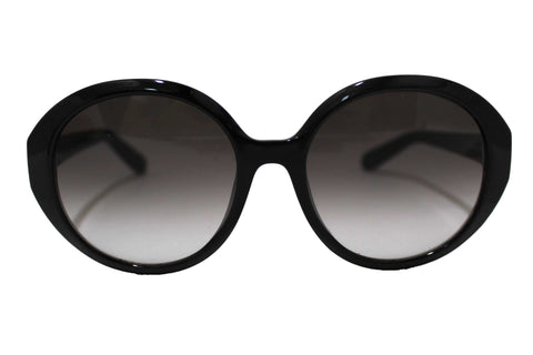 Authentic Salvatore Ferragamo Black Acetate Frame Round Sunglasses