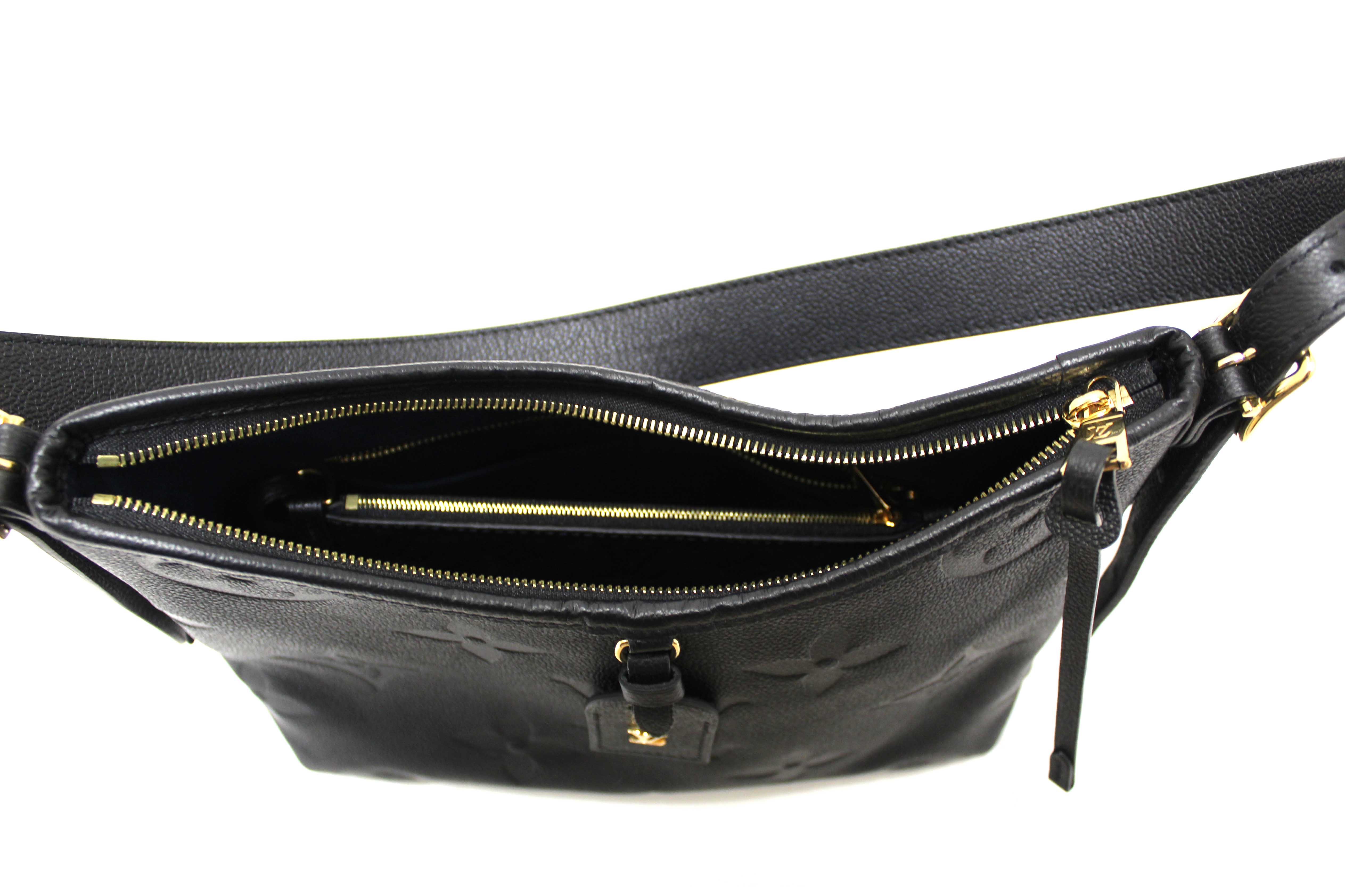 Authentic Louis Vuitton Black Monogram Empreinte Leather CarryAll PM Bag