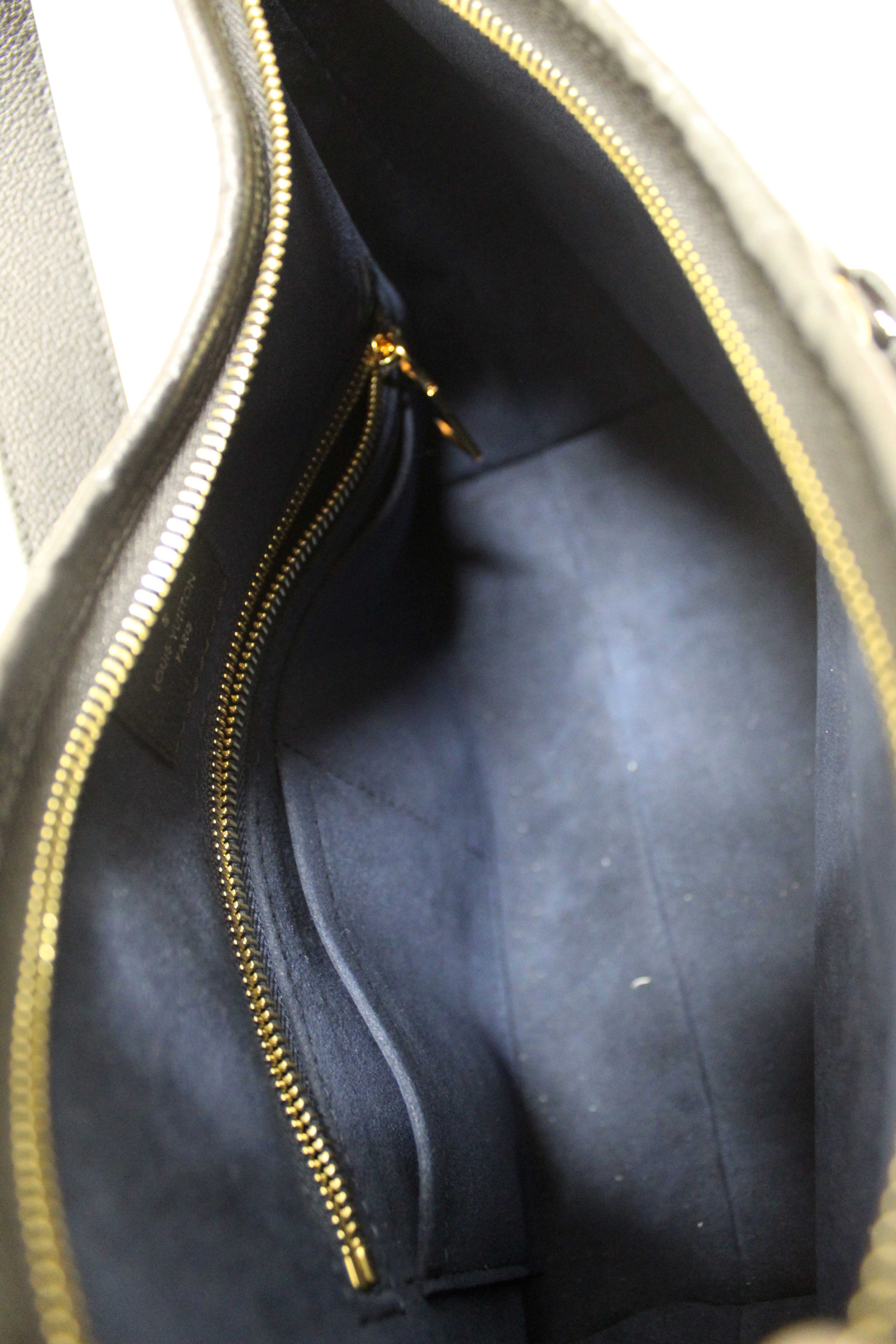 Authentic Louis Vuitton Black Monogram Empreinte Leather CarryAll PM Bag