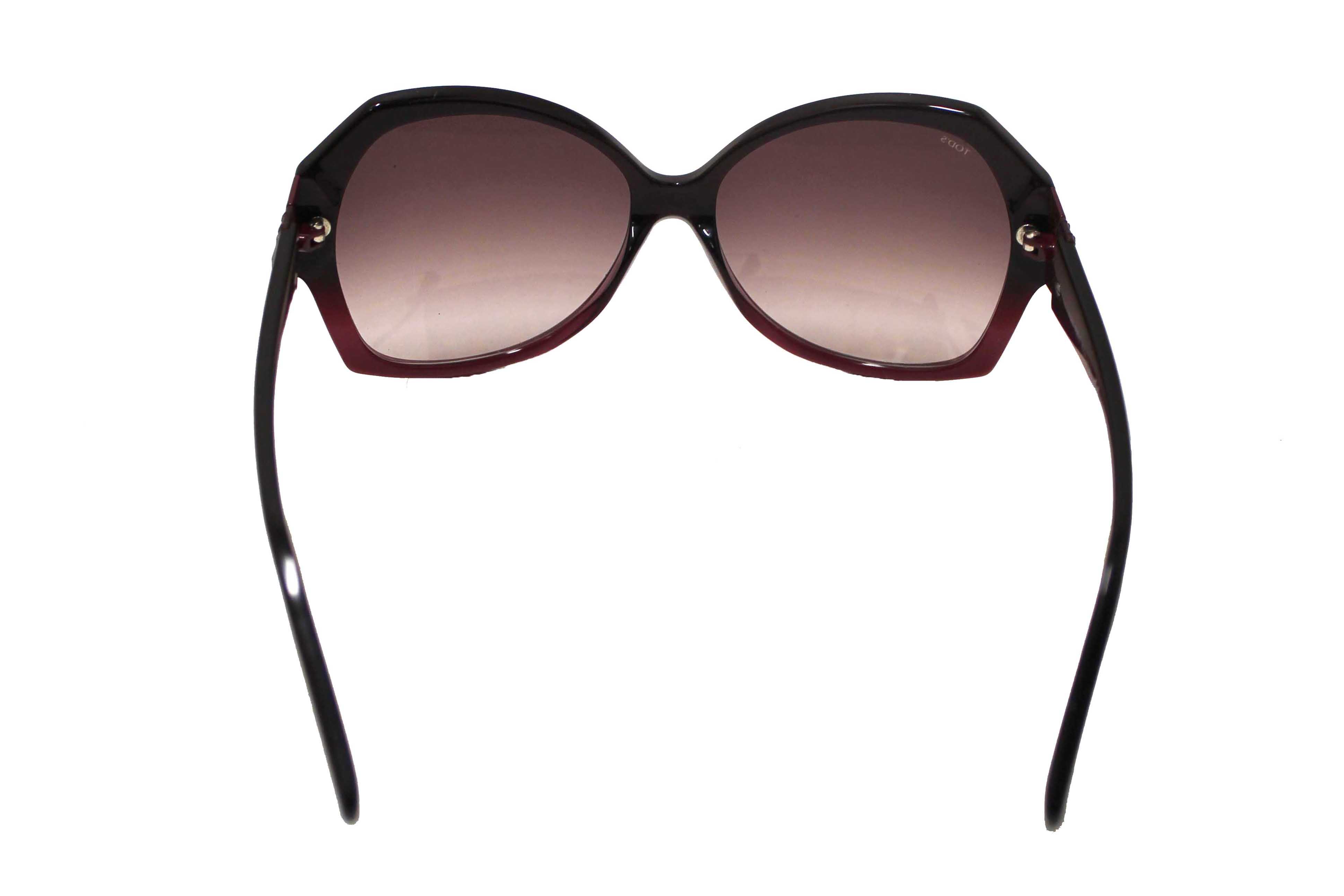 Authentic Tod's Burgandy Frame Oversized Sunglasses