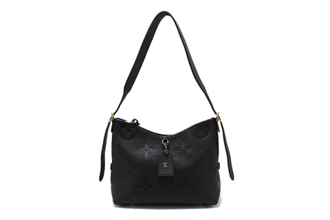Authentic Louis Vuitton Black Monogram Empreinte Leather CarryAll PM Bag