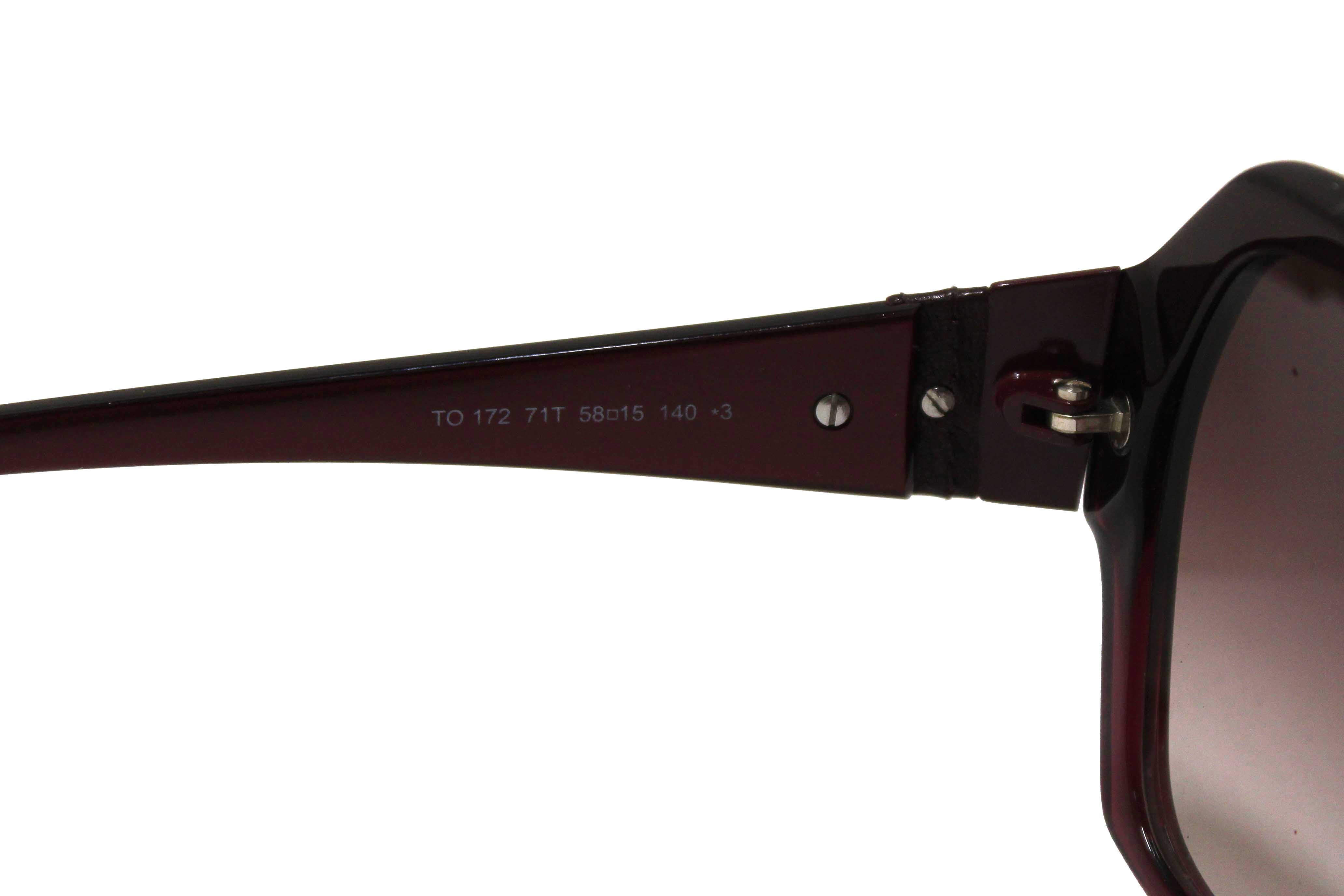 Authentic Tod's Burgandy Frame Oversized Sunglasses