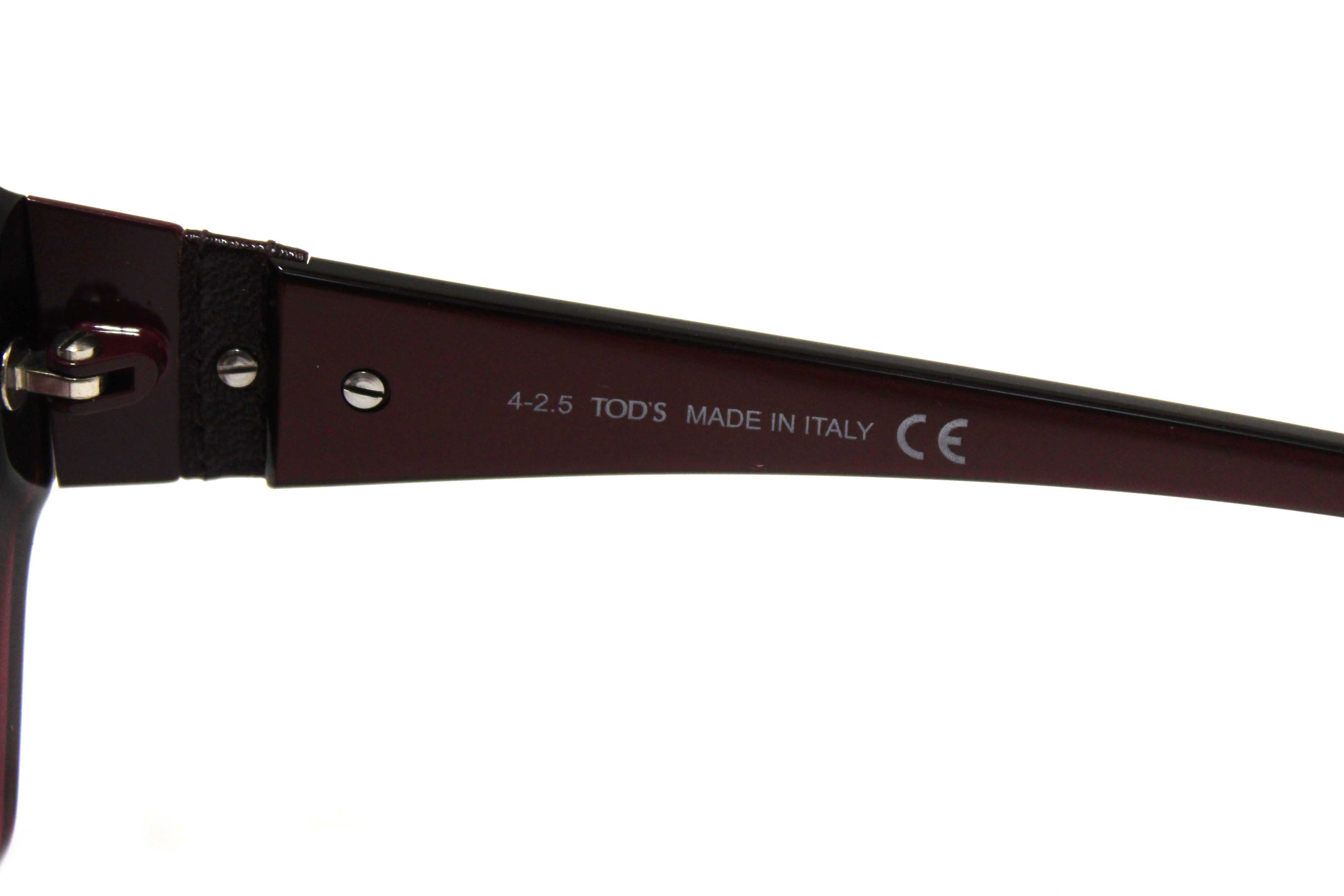 Authentic Tod's Burgandy Frame Oversized Sunglasses