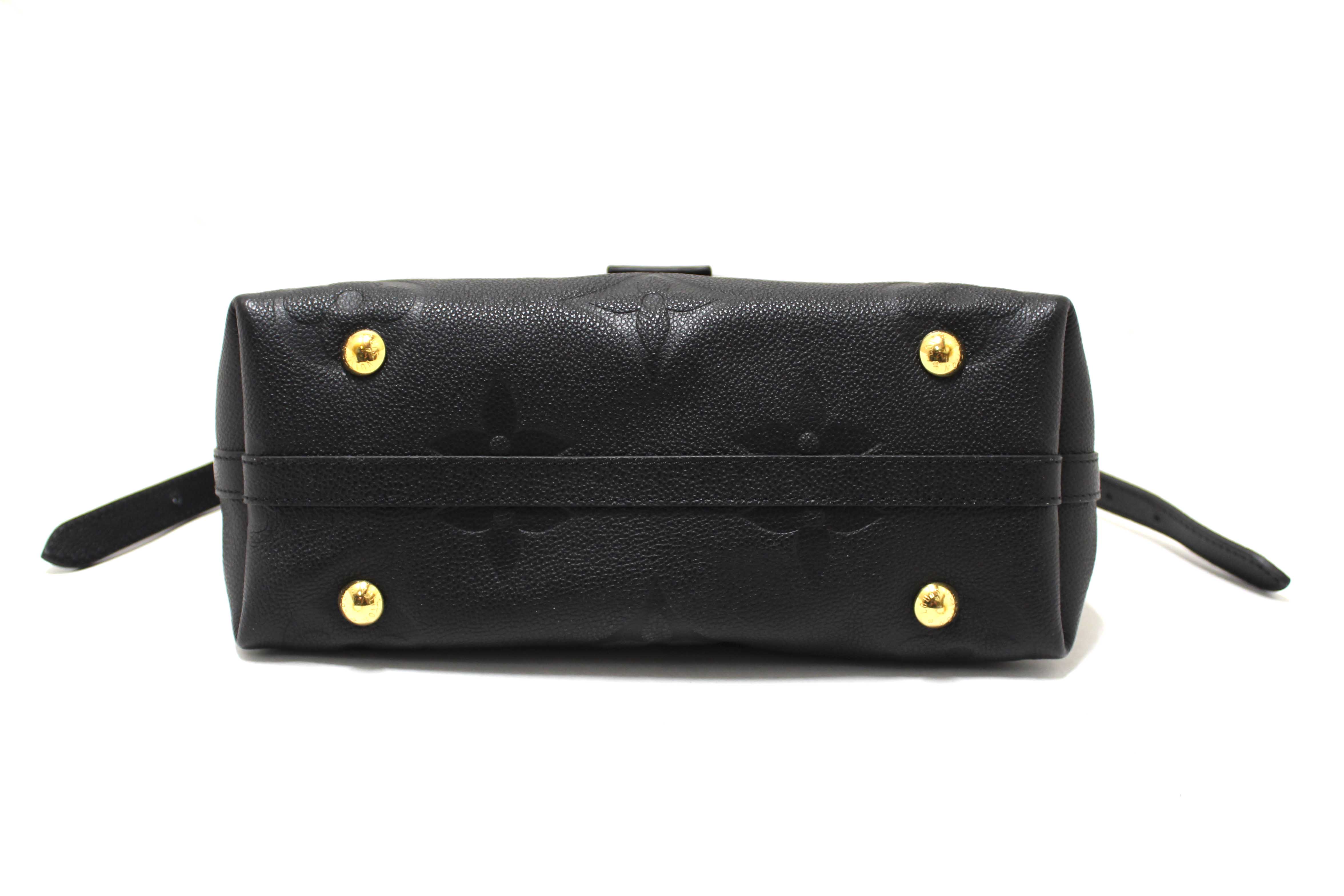 Authentic Louis Vuitton Black Monogram Empreinte Leather CarryAll PM Bag