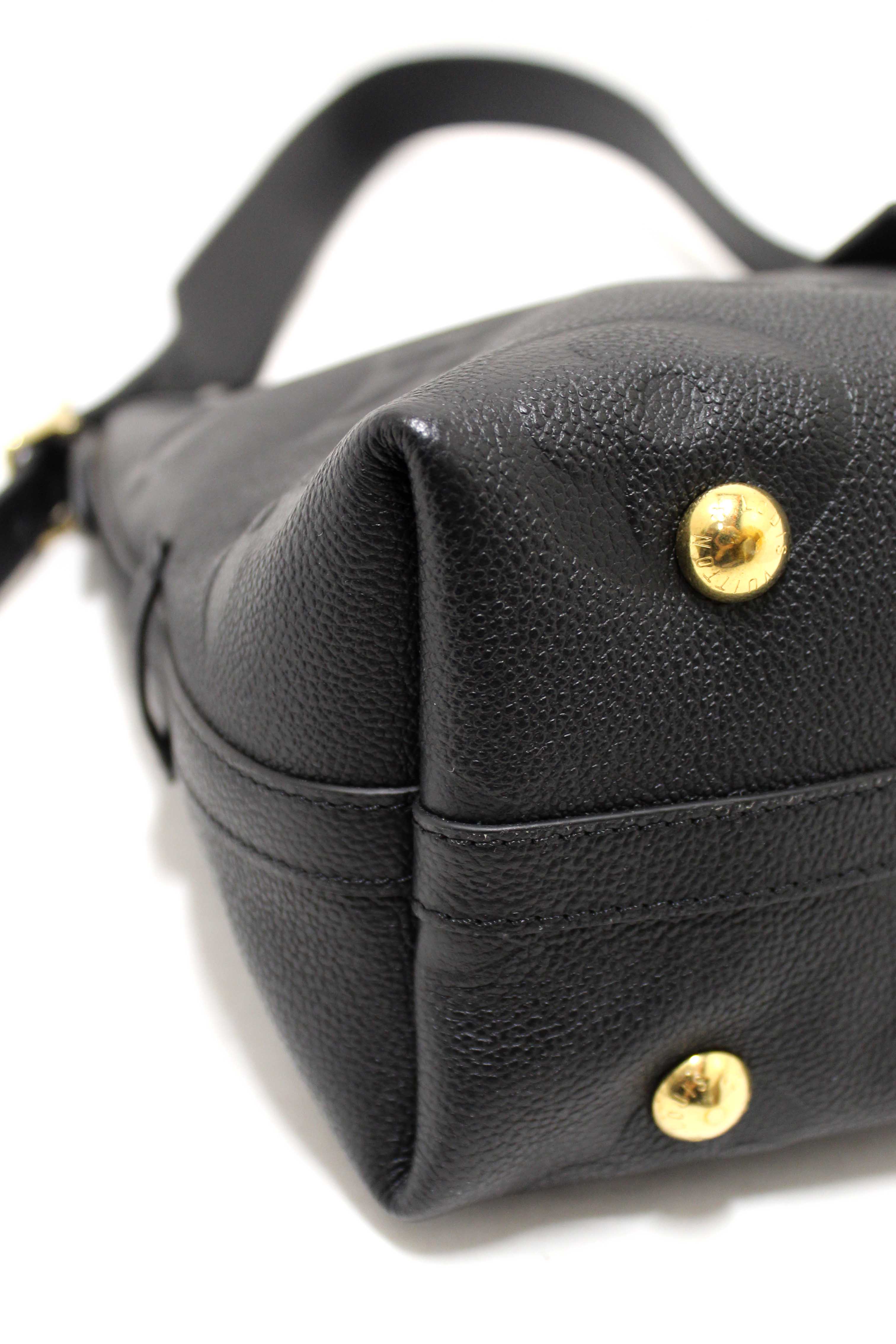 Authentic Louis Vuitton Black Monogram Empreinte Leather CarryAll PM Bag