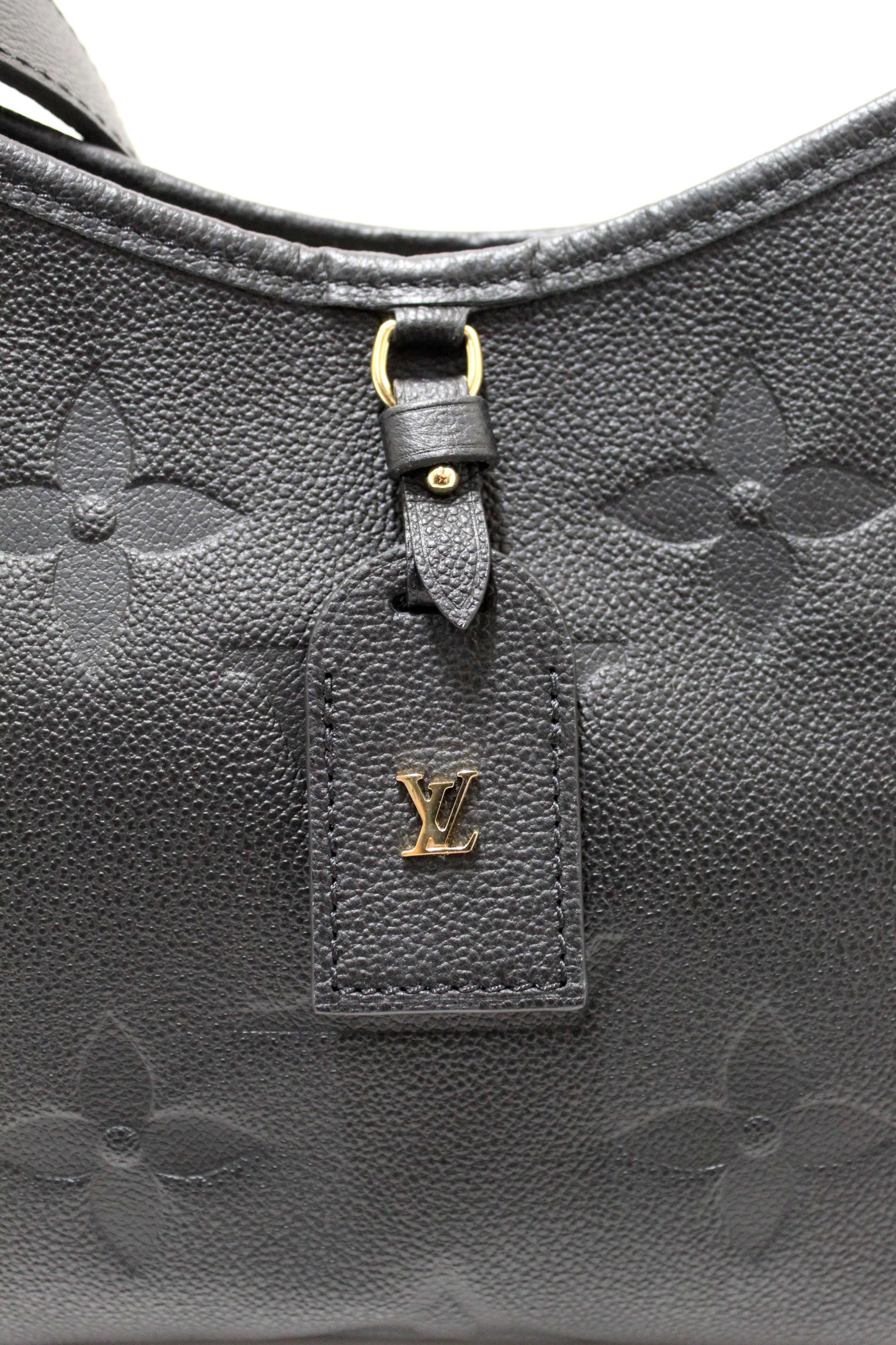 Authentic Louis Vuitton Black Monogram Empreinte Leather CarryAll PM Bag