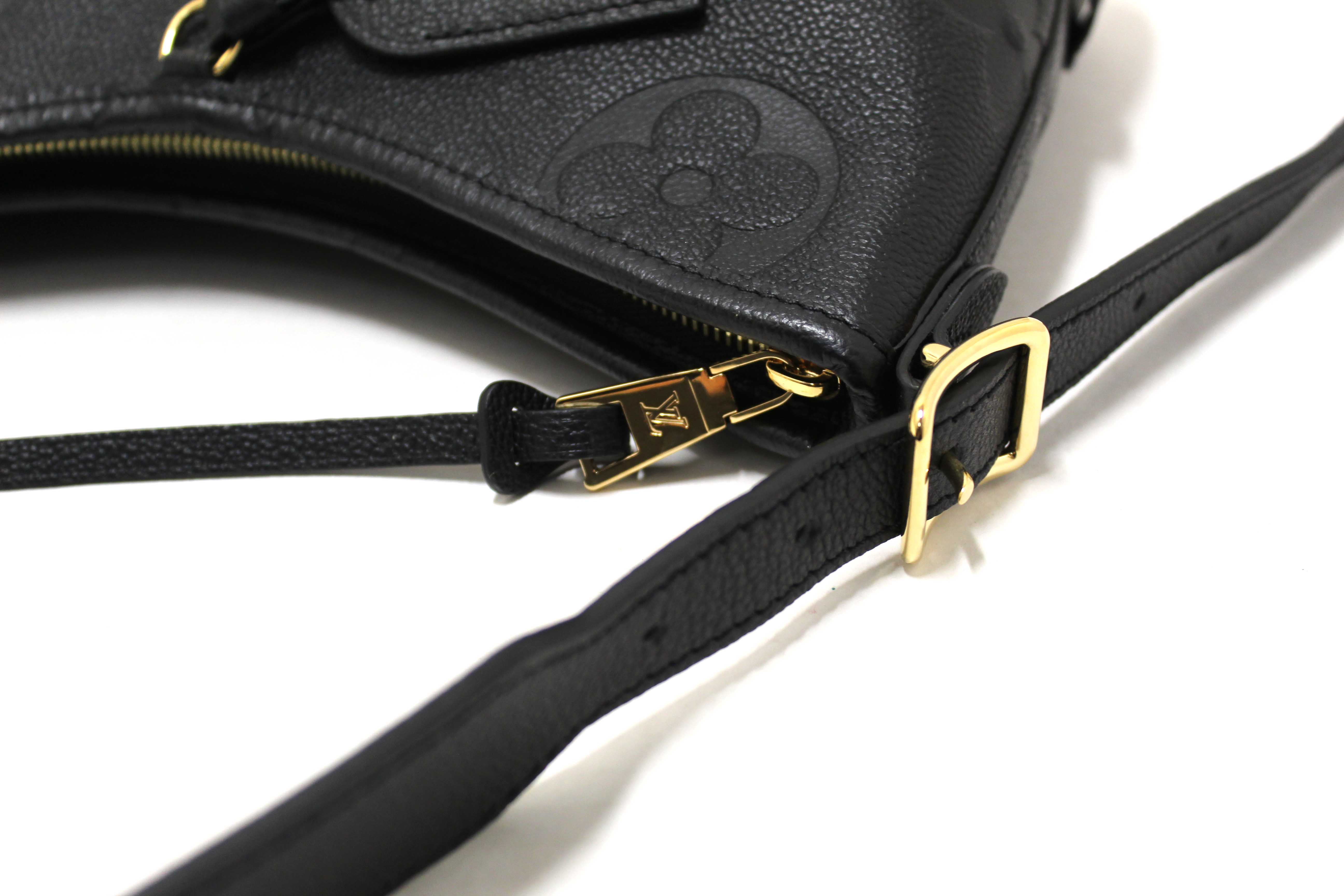 Authentic Louis Vuitton Black Monogram Empreinte Leather CarryAll PM Bag