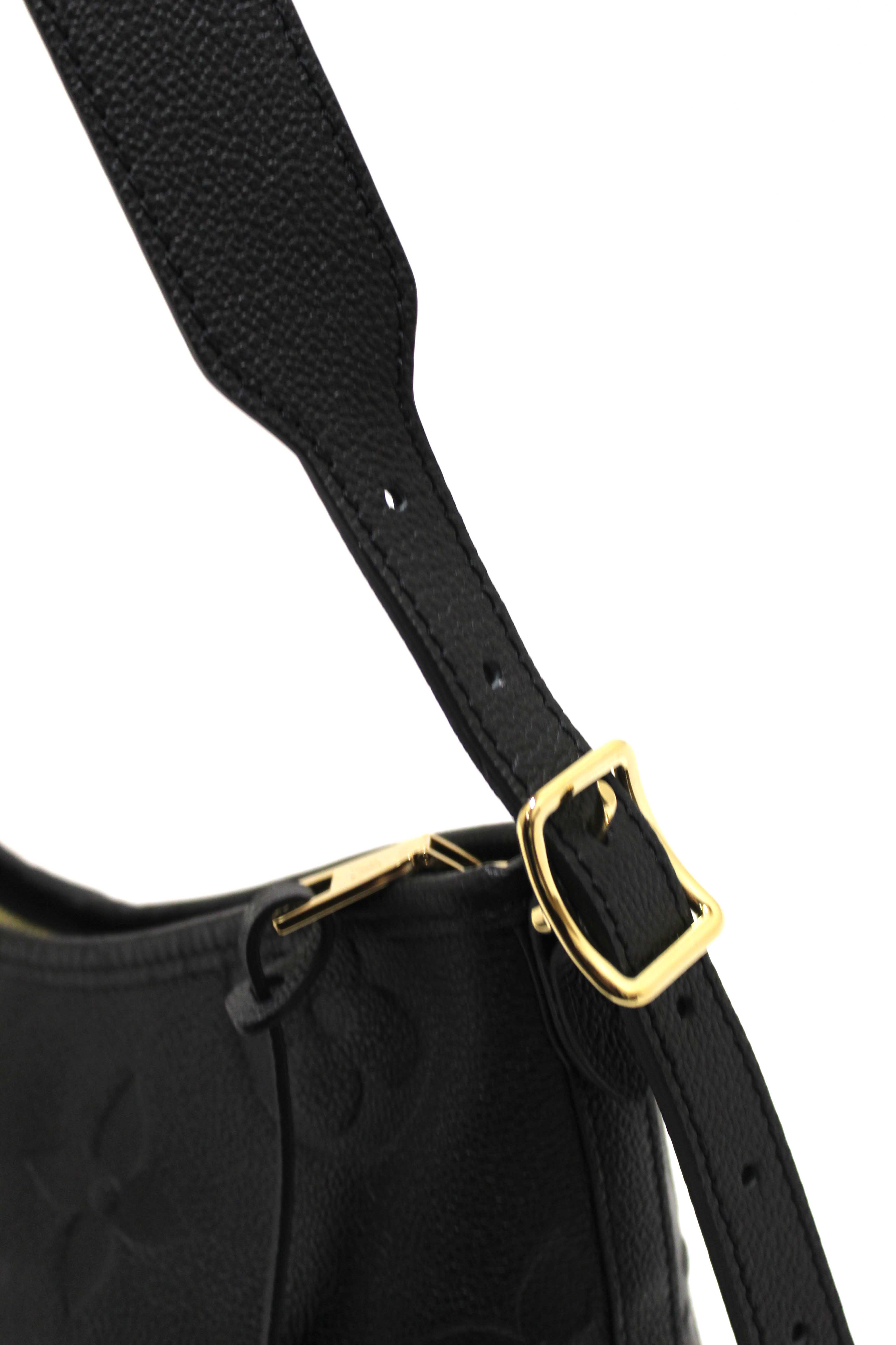 Authentic Louis Vuitton Black Monogram Empreinte Leather CarryAll PM Bag
