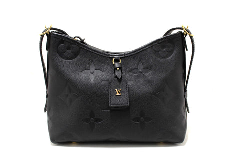 Authentic Louis Vuitton Black Monogram Empreinte Leather CarryAll PM Bag