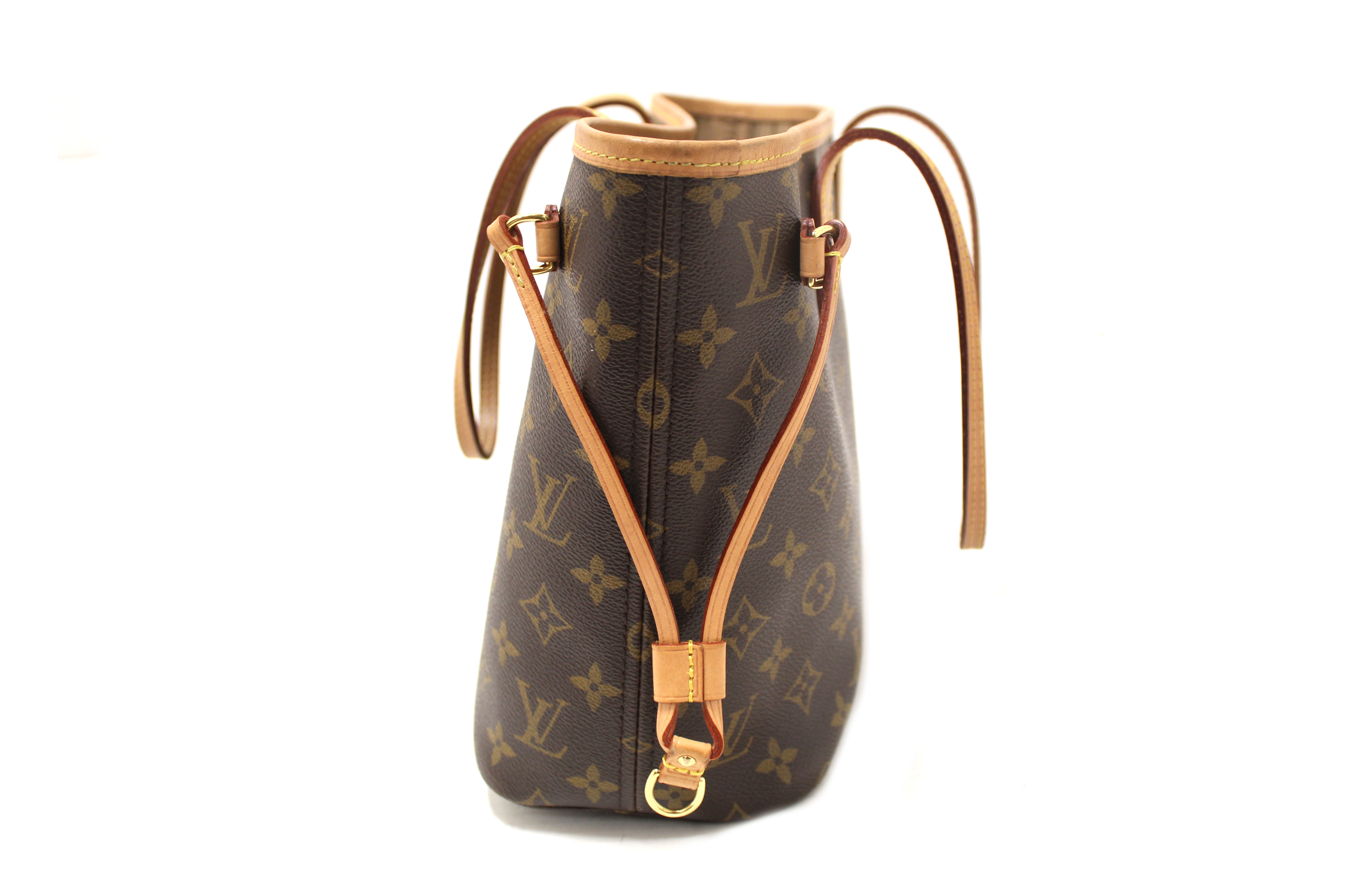 Authentic Louis Vuitton Classic Monogram Neverfull PM Tote Shoulder Bag