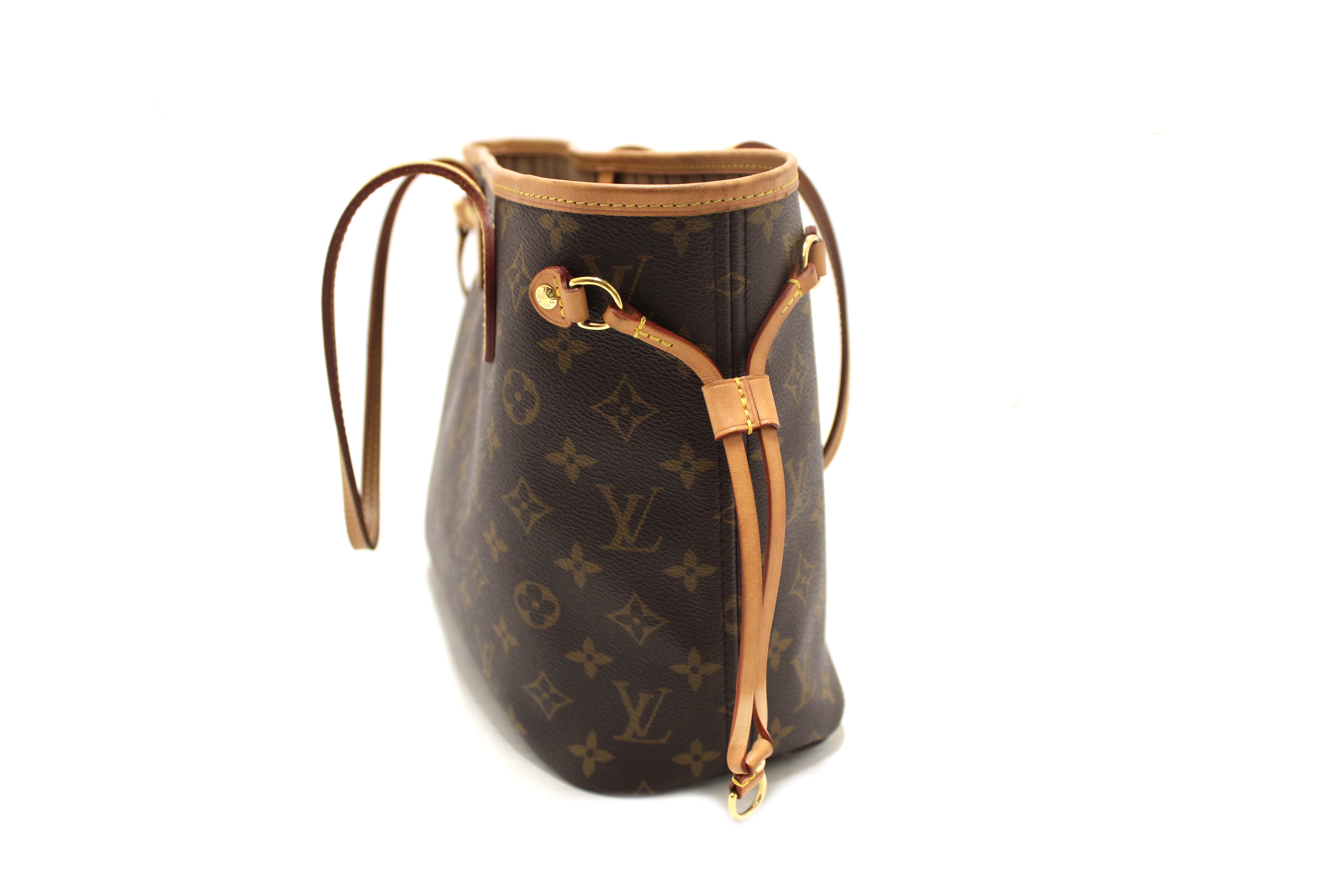 Authentic Louis Vuitton Classic Monogram Neverfull PM Tote Shoulder Bag