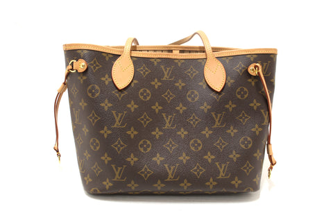 Authentic Louis Vuitton Classic Monogram Neverfull PM Tote Shoulder Bag