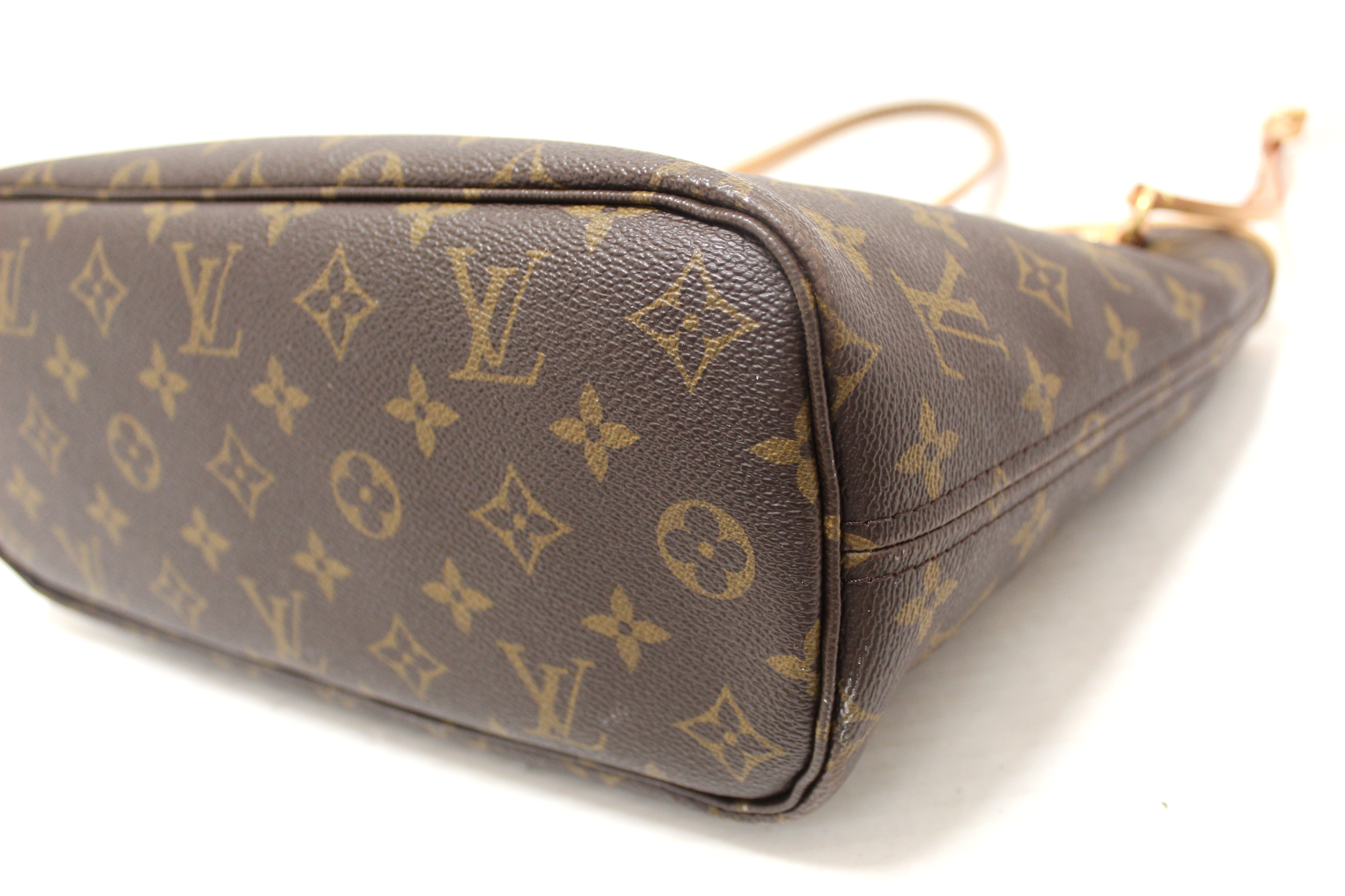 Authentic Louis Vuitton Classic Monogram Neverfull PM Tote Shoulder Bag