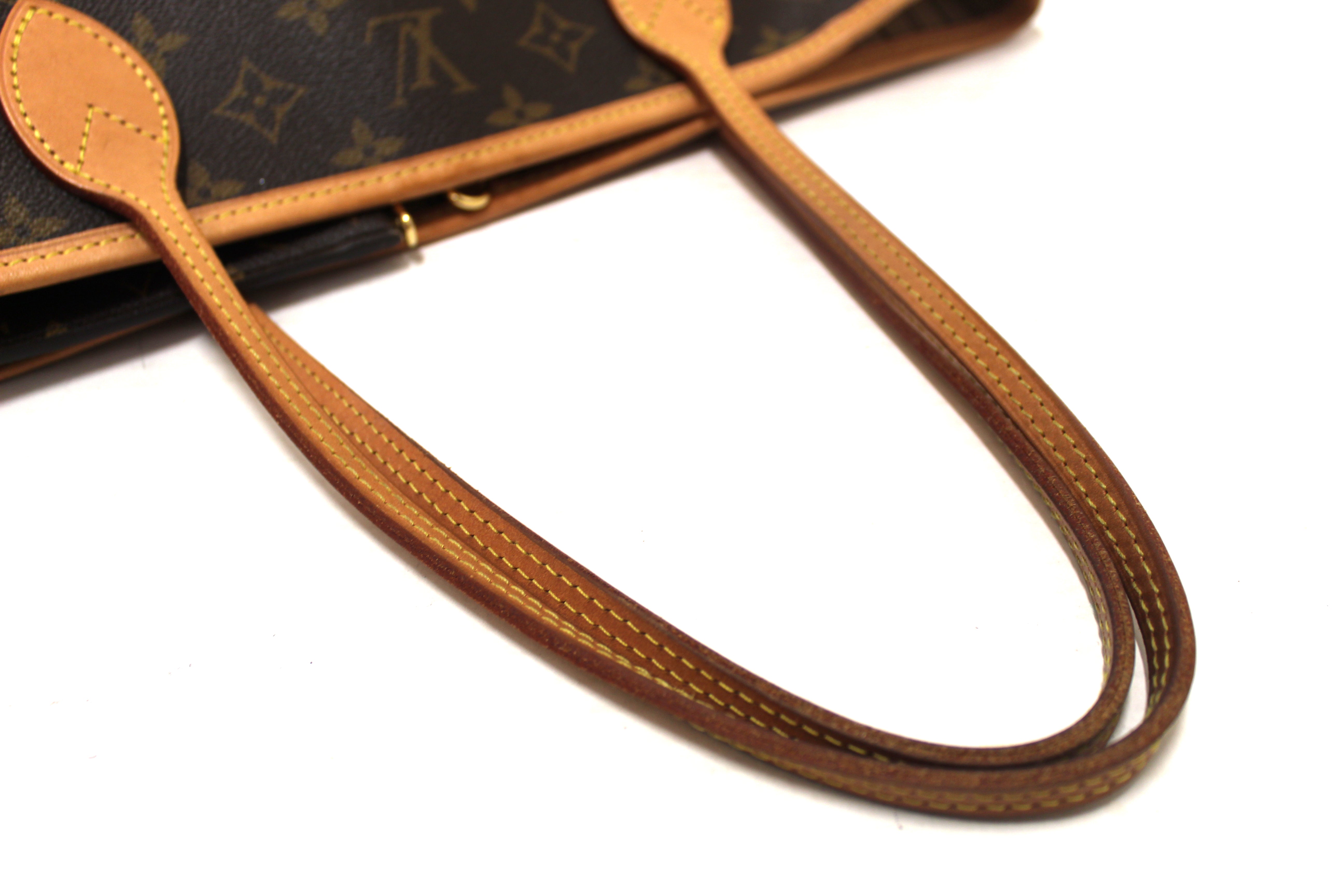 Authentic Louis Vuitton Classic Monogram Neverfull PM Tote Shoulder Bag