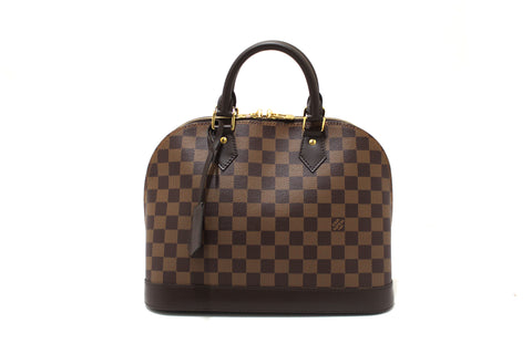 Authentic New Louis Vuitton Damier Ebene Canvas Classic Alma PM Hand Bag