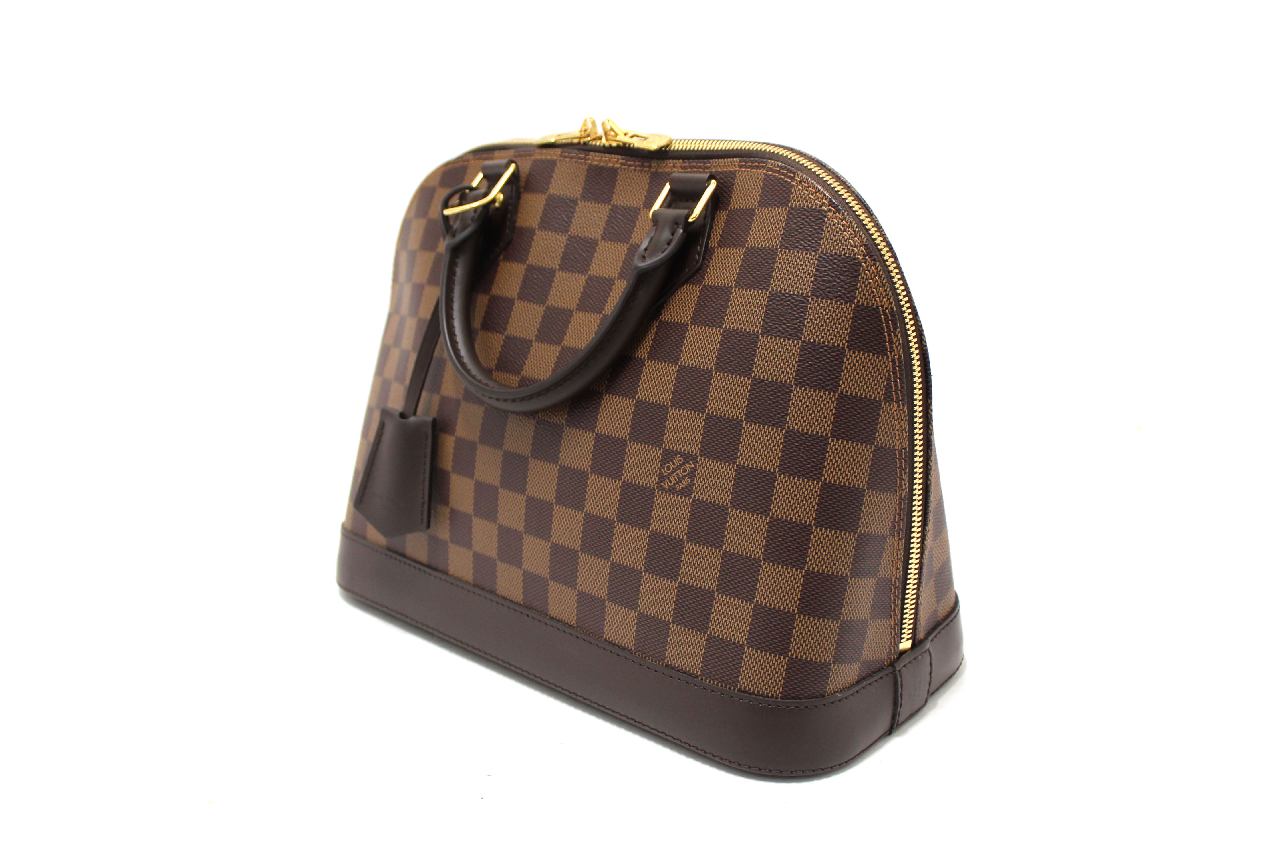 Authentic New Louis Vuitton Damier Ebene Canvas Classic Alma PM Hand Bag