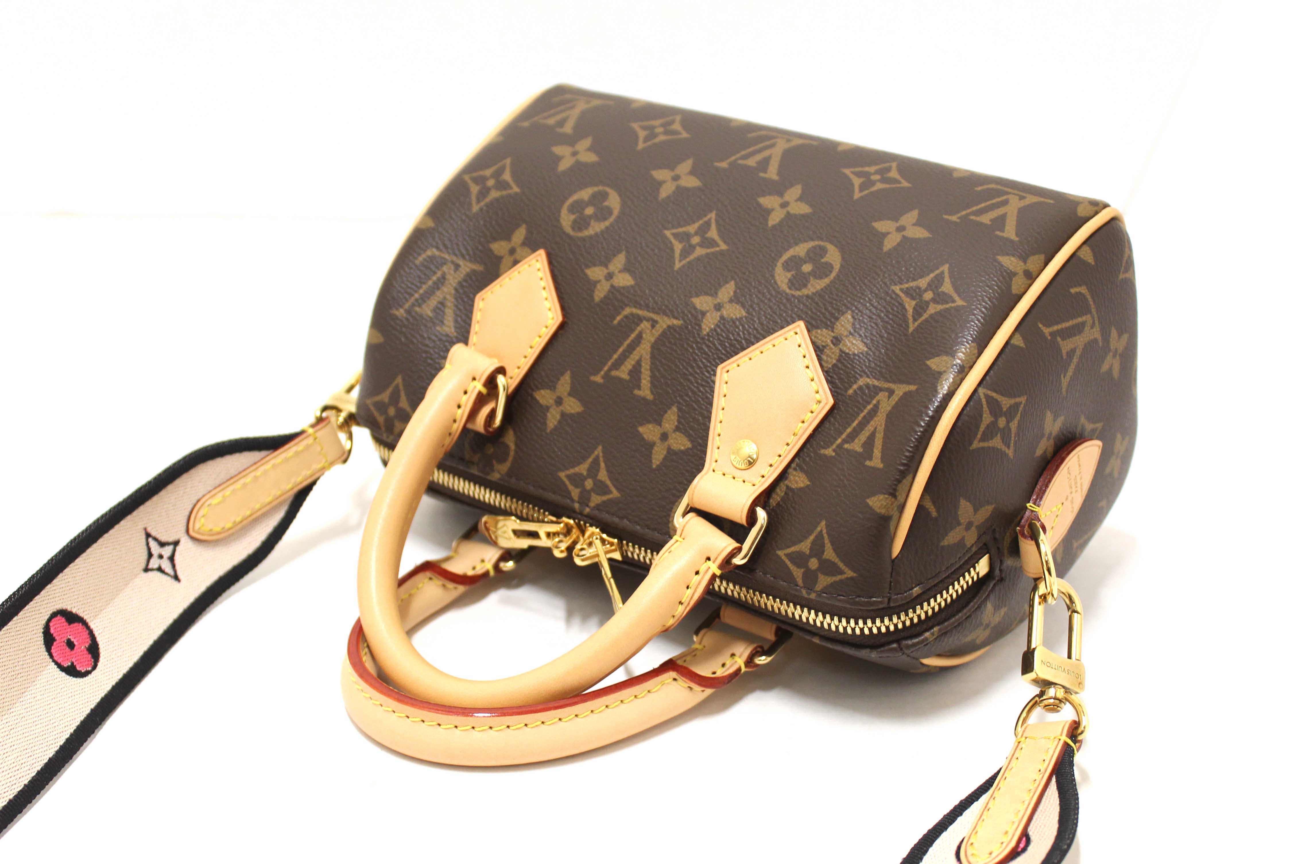 Authentic Louis Vuitton Classic Monogram Speedy 20 Bandoulière Bag