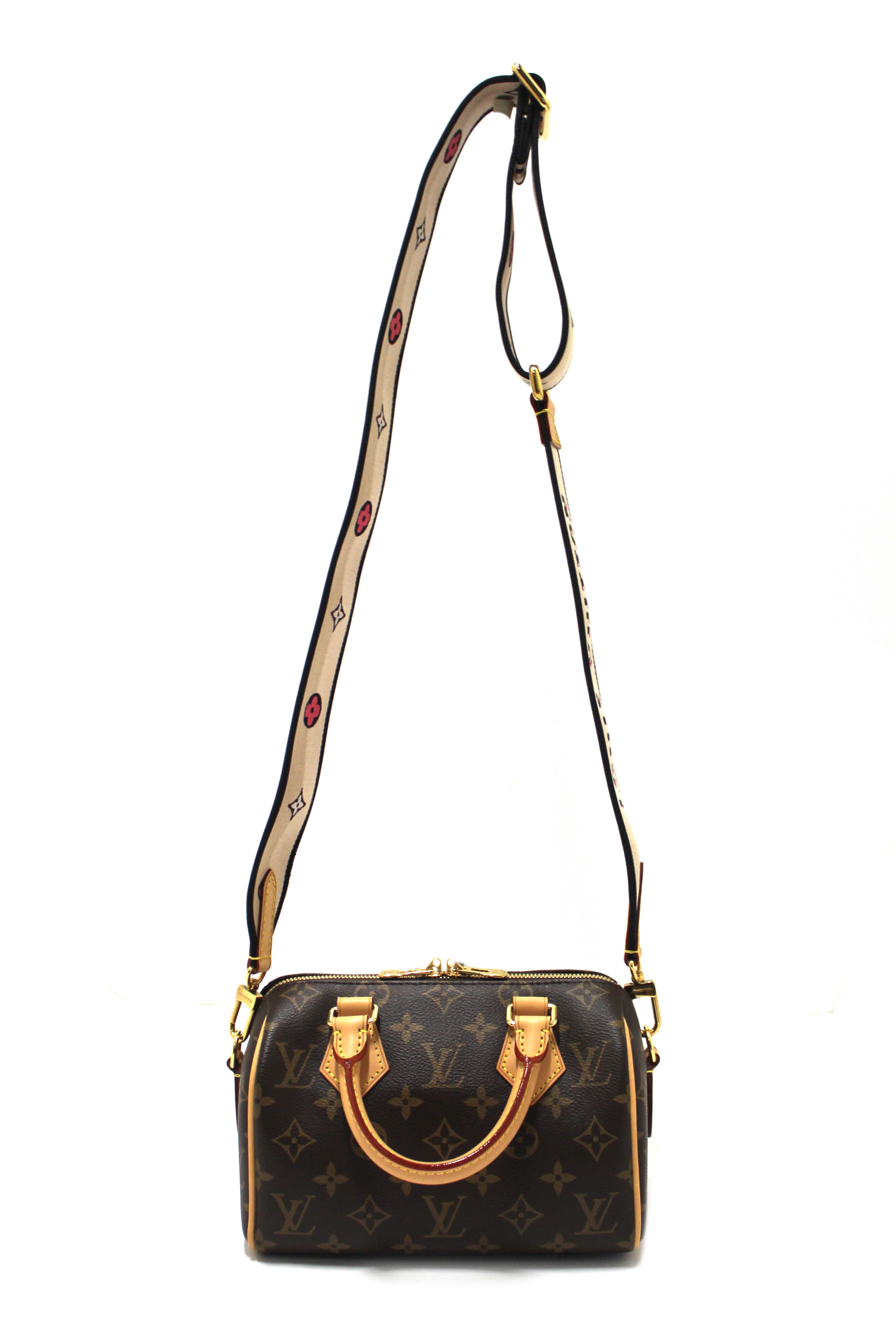 Authentic Louis Vuitton Classic Monogram Speedy 20 Bandoulière Bag