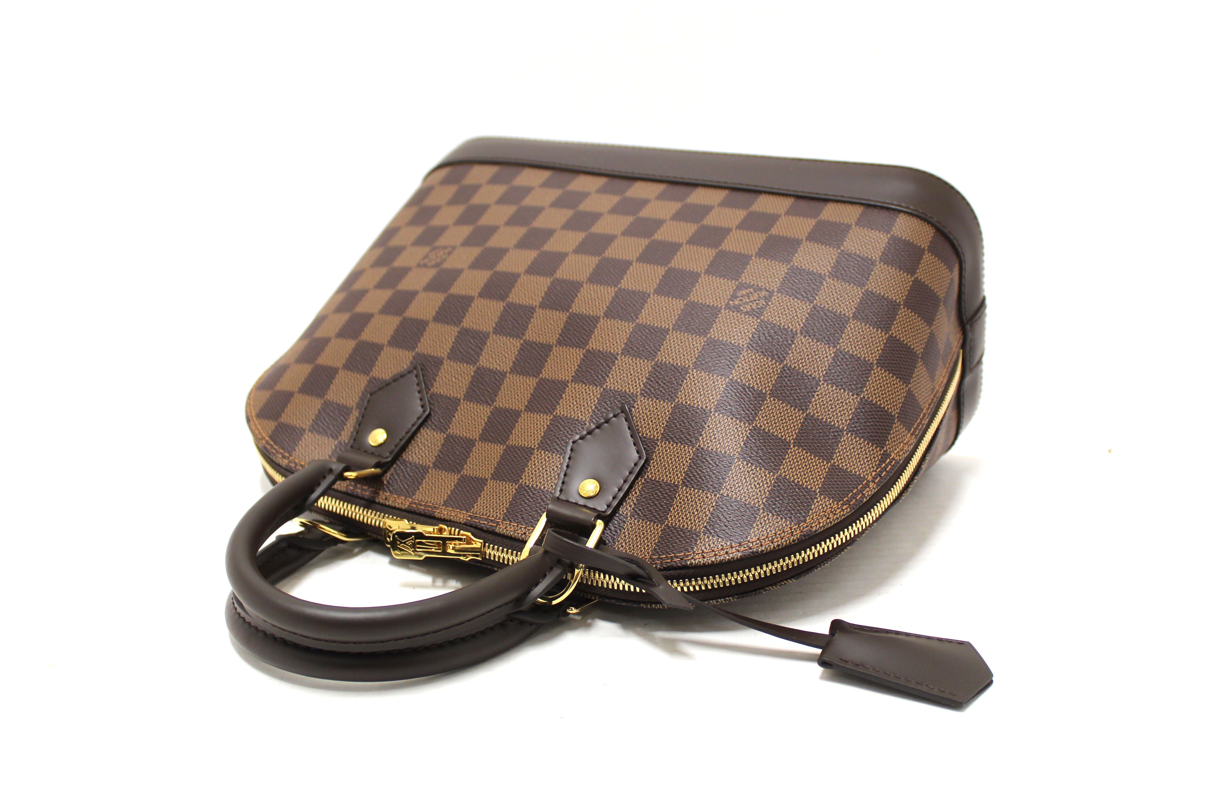 Authentic New Louis Vuitton Damier Ebene Canvas Classic Alma PM Hand Bag