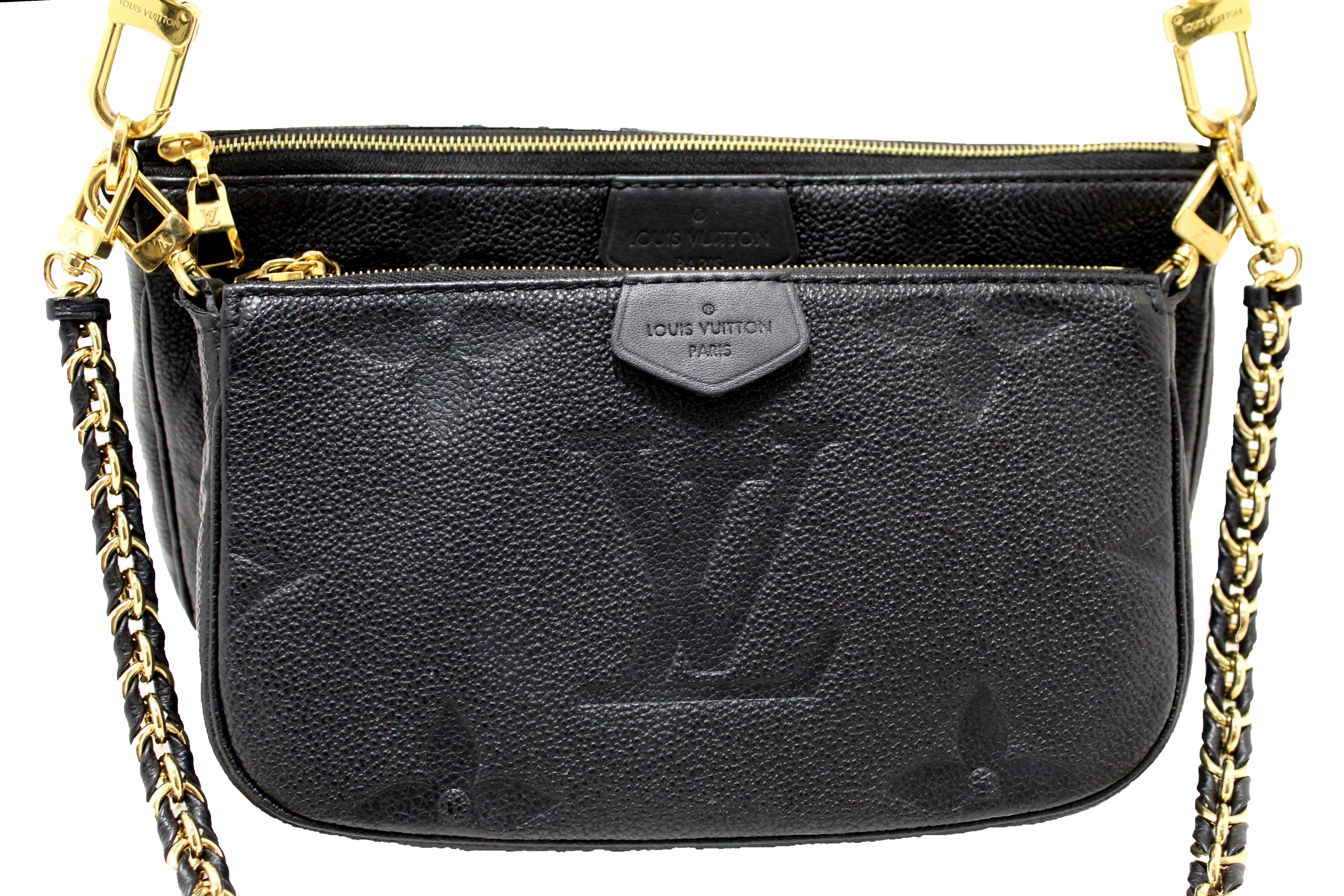 Authentic Louis Vuitton Monogram Empreinte Leather Multi Pochette Bag