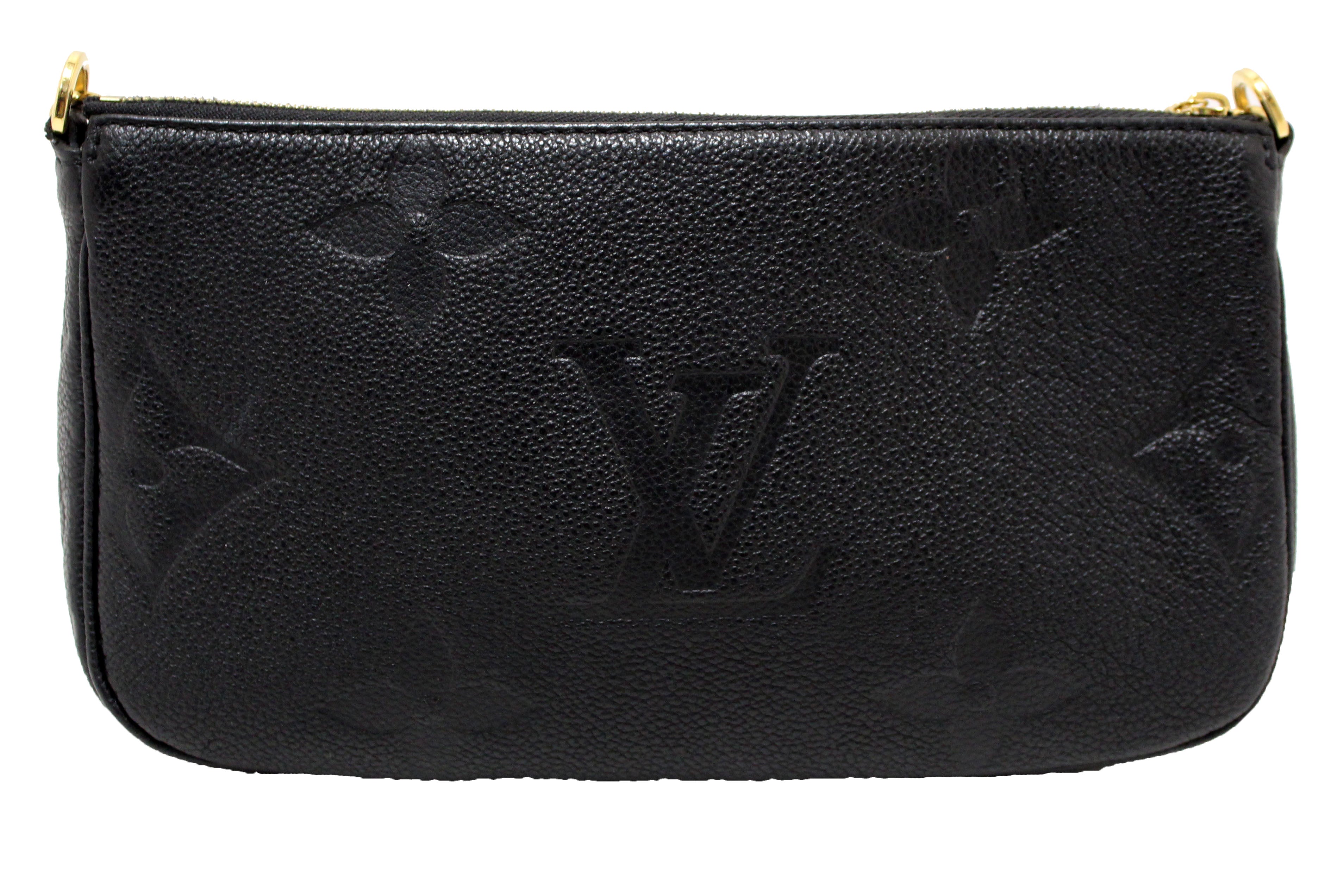 Authentic Louis Vuitton Monogram Empreinte Leather Multi Pochette Bag