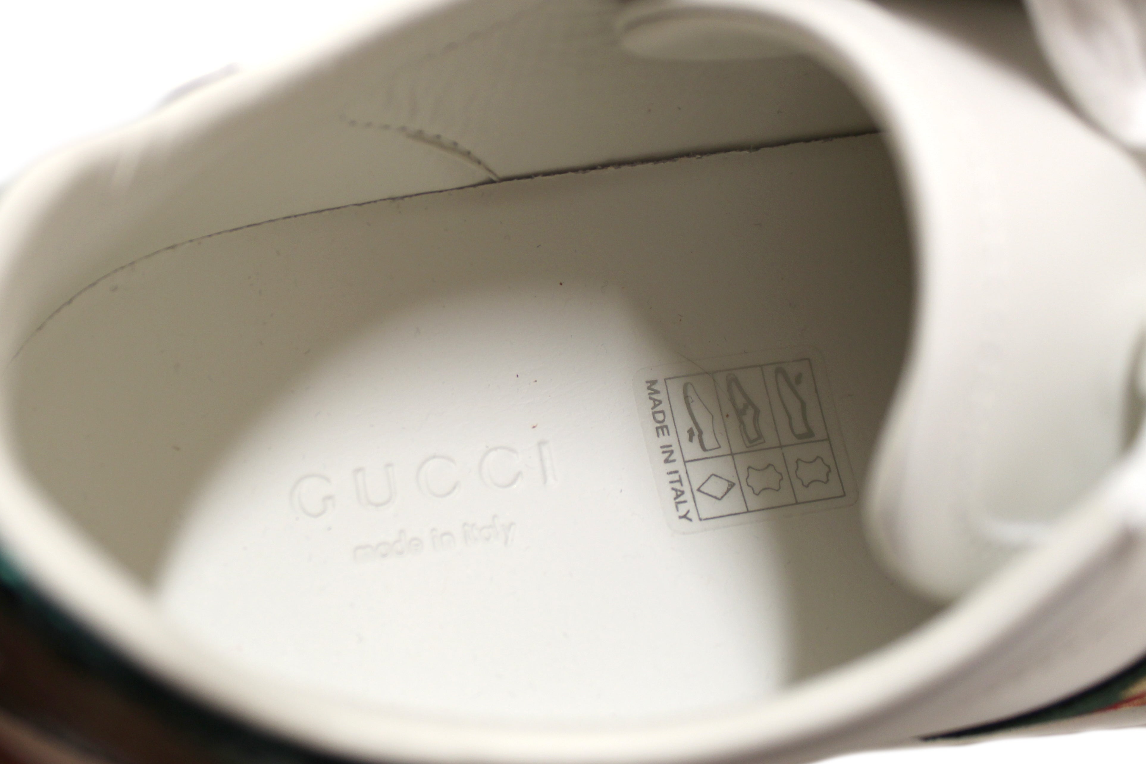 Authentic Gucci White Butterfly Ace Web Sneakers Shoes Size 36