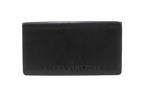 Authentic Louis Vuitton Black Leather Chicago Long Wallet