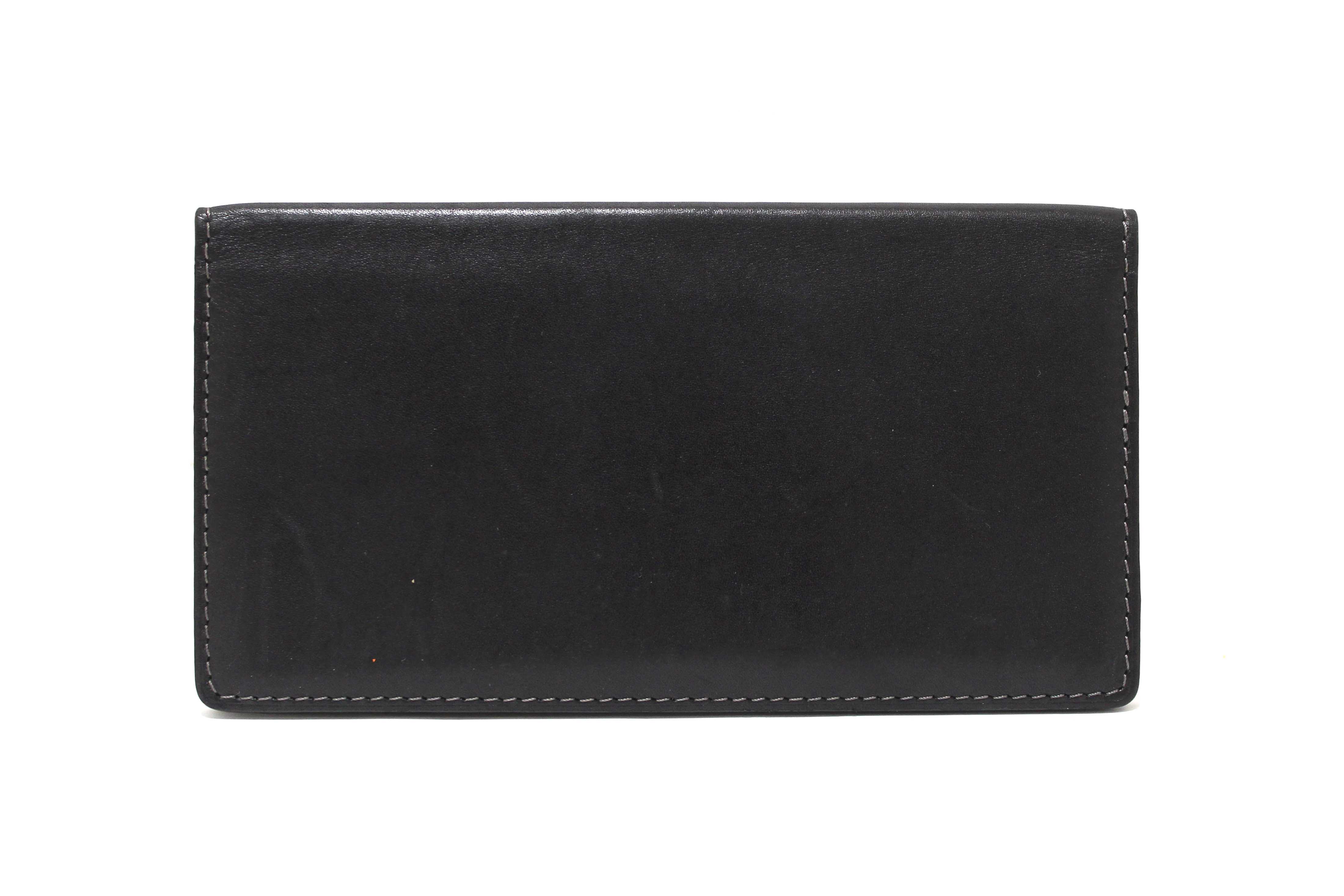 Authentic Louis Vuitton Black Leather Chicago Long Wallet