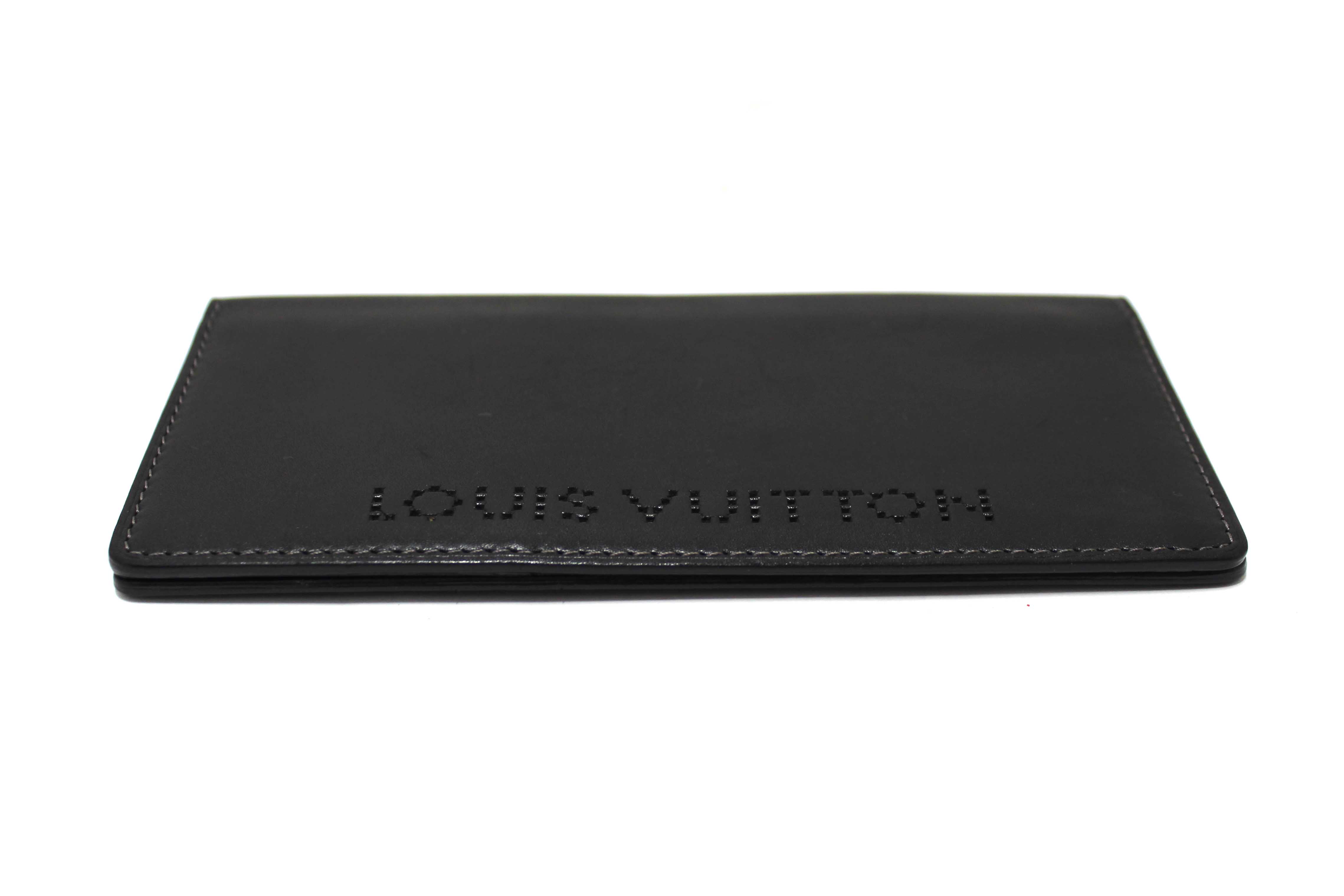Authentic Louis Vuitton Black Leather Chicago Long Wallet
