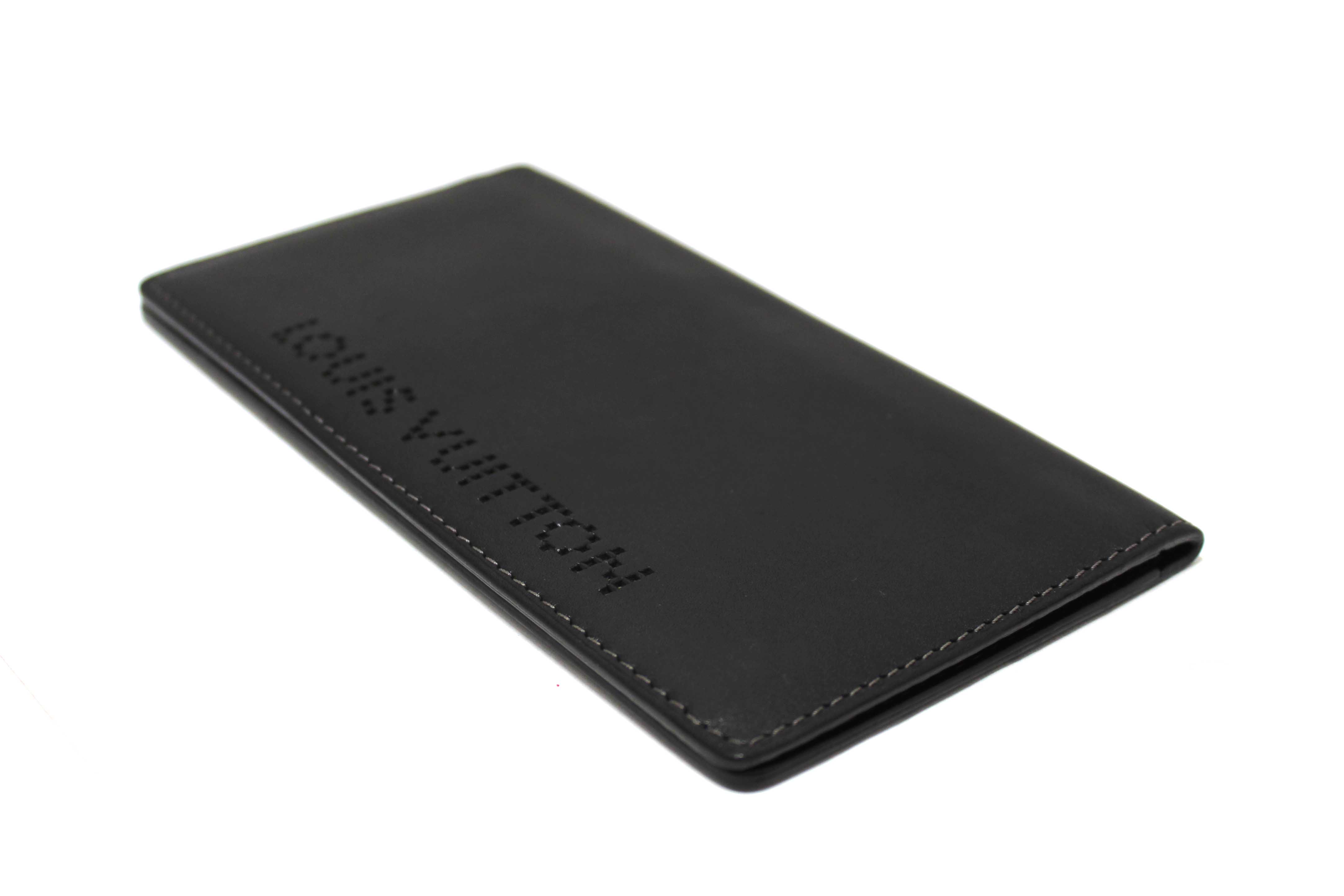 Authentic Louis Vuitton Black Leather Chicago Long Wallet