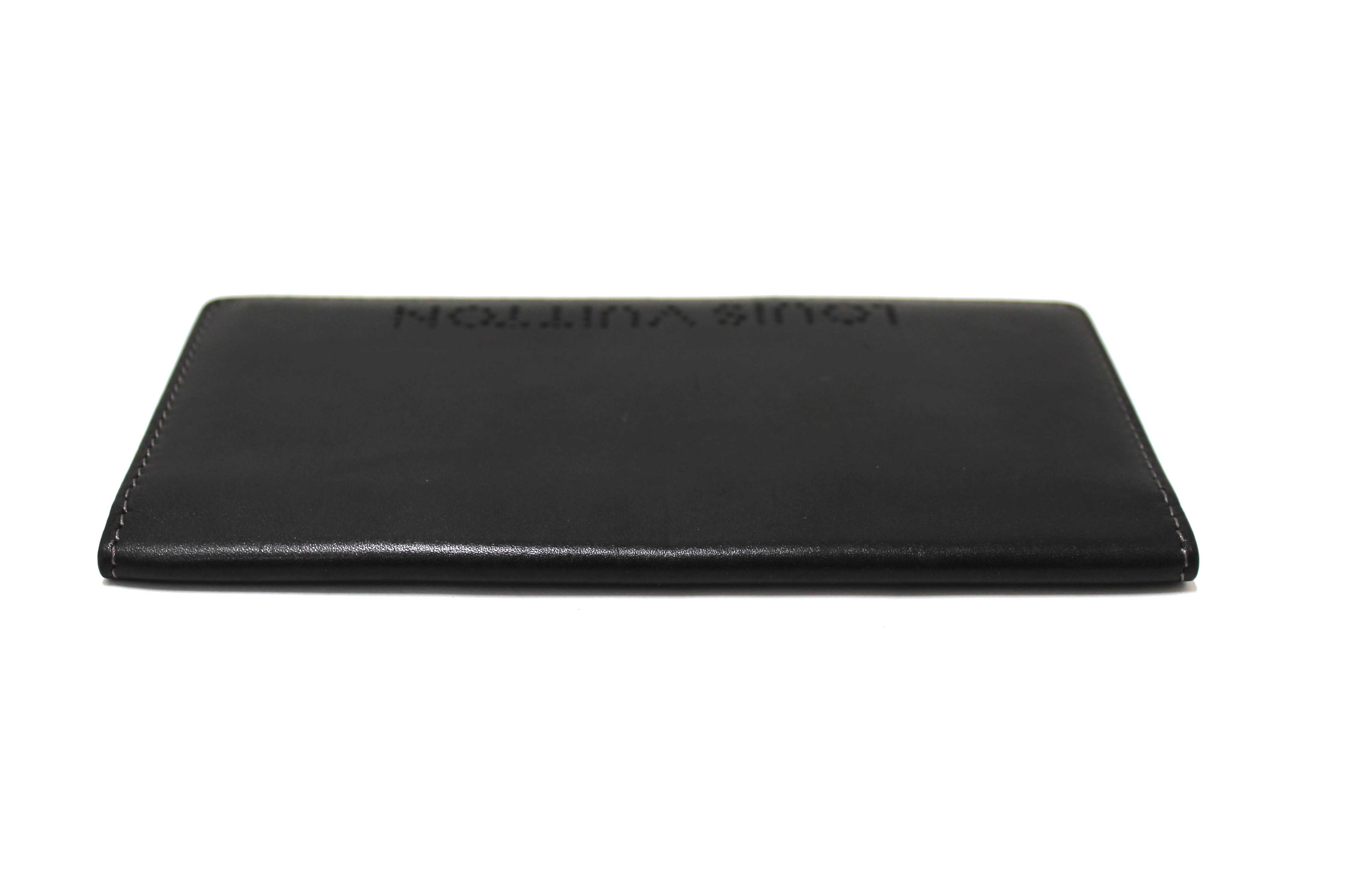 Authentic Louis Vuitton Black Leather Chicago Long Wallet