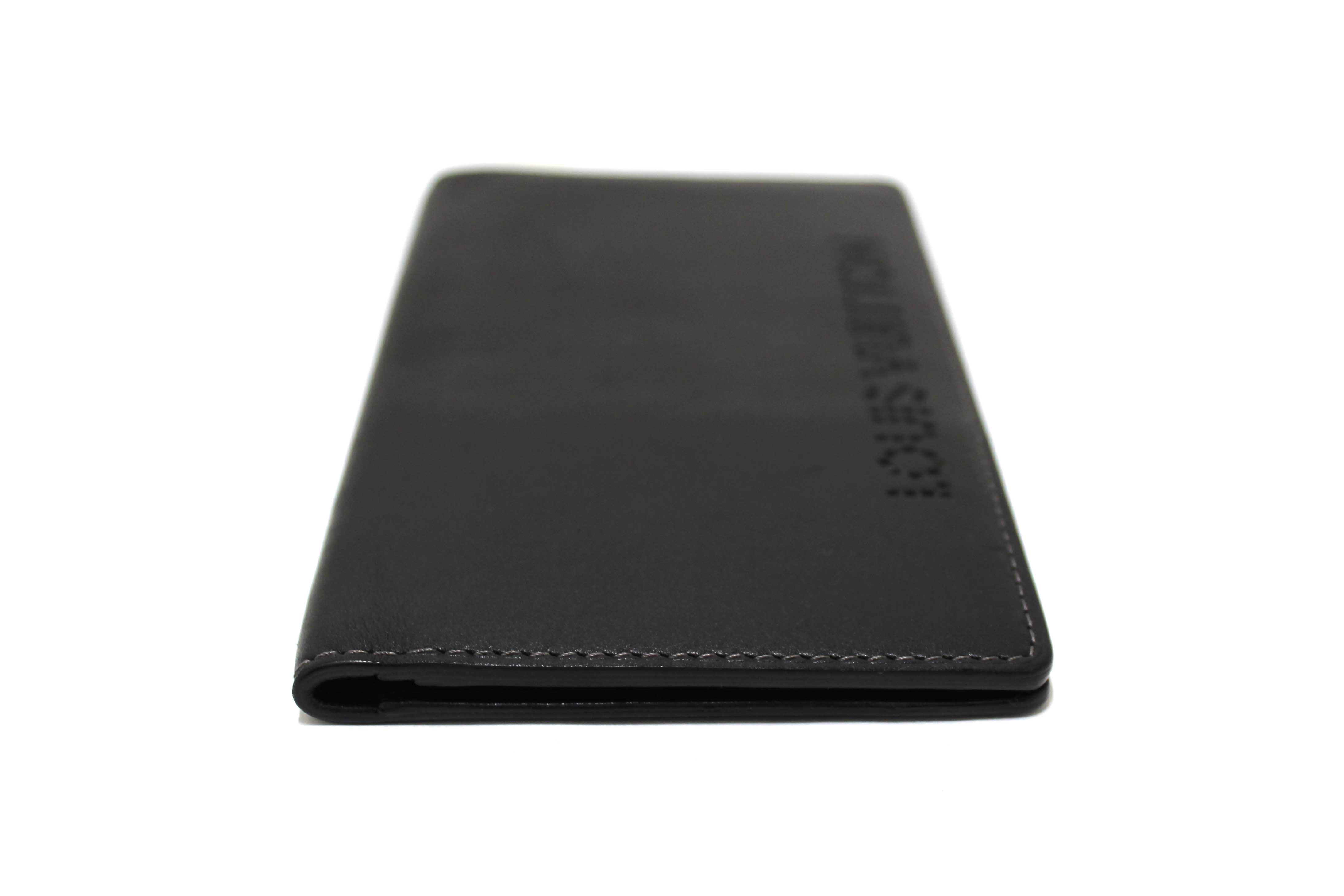 Authentic Louis Vuitton Black Leather Chicago Long Wallet