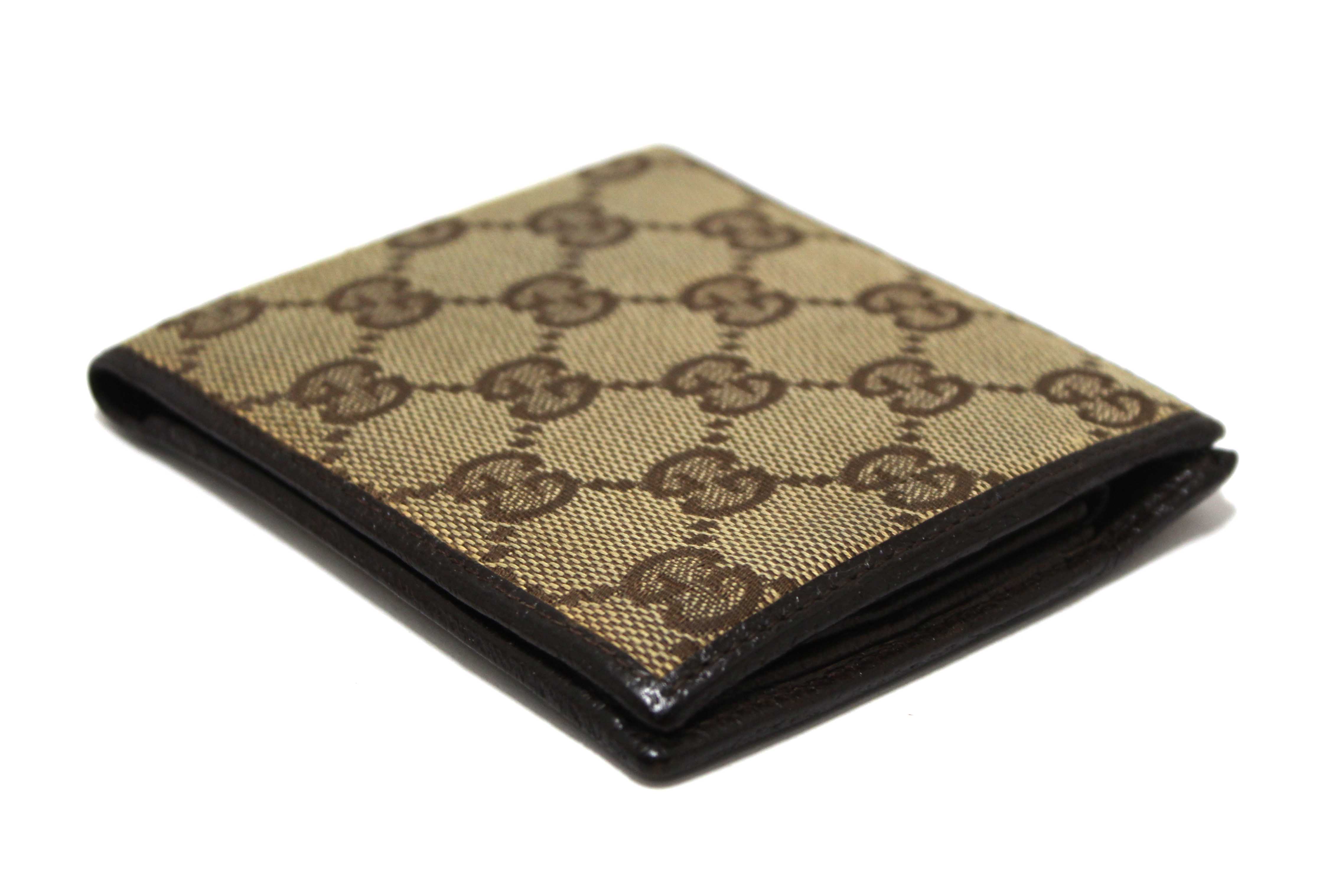 Authentic Gucci Brown GG Signature Men's Wallet 04862