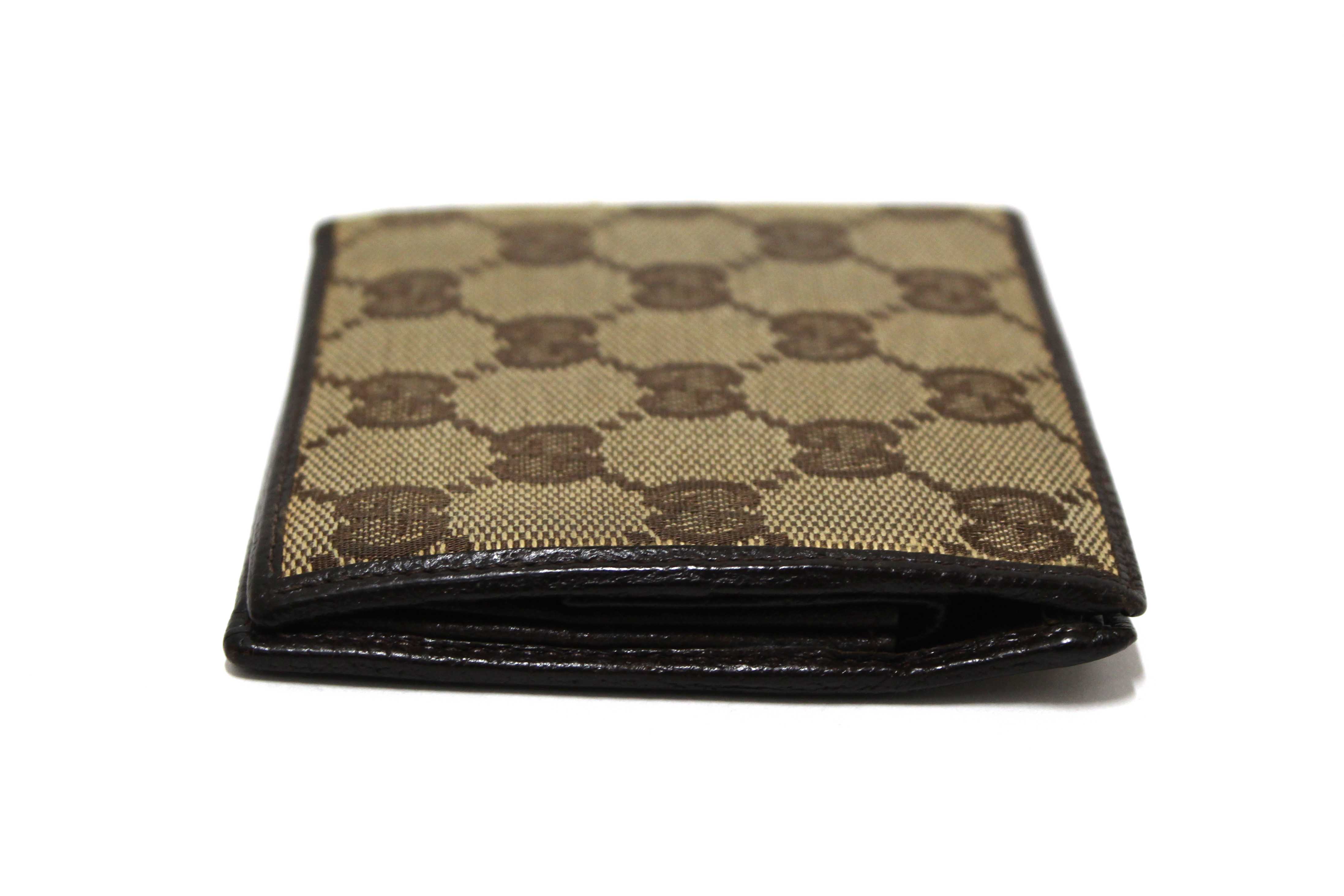 Authentic Gucci Brown GG Signature Men's Wallet 04862
