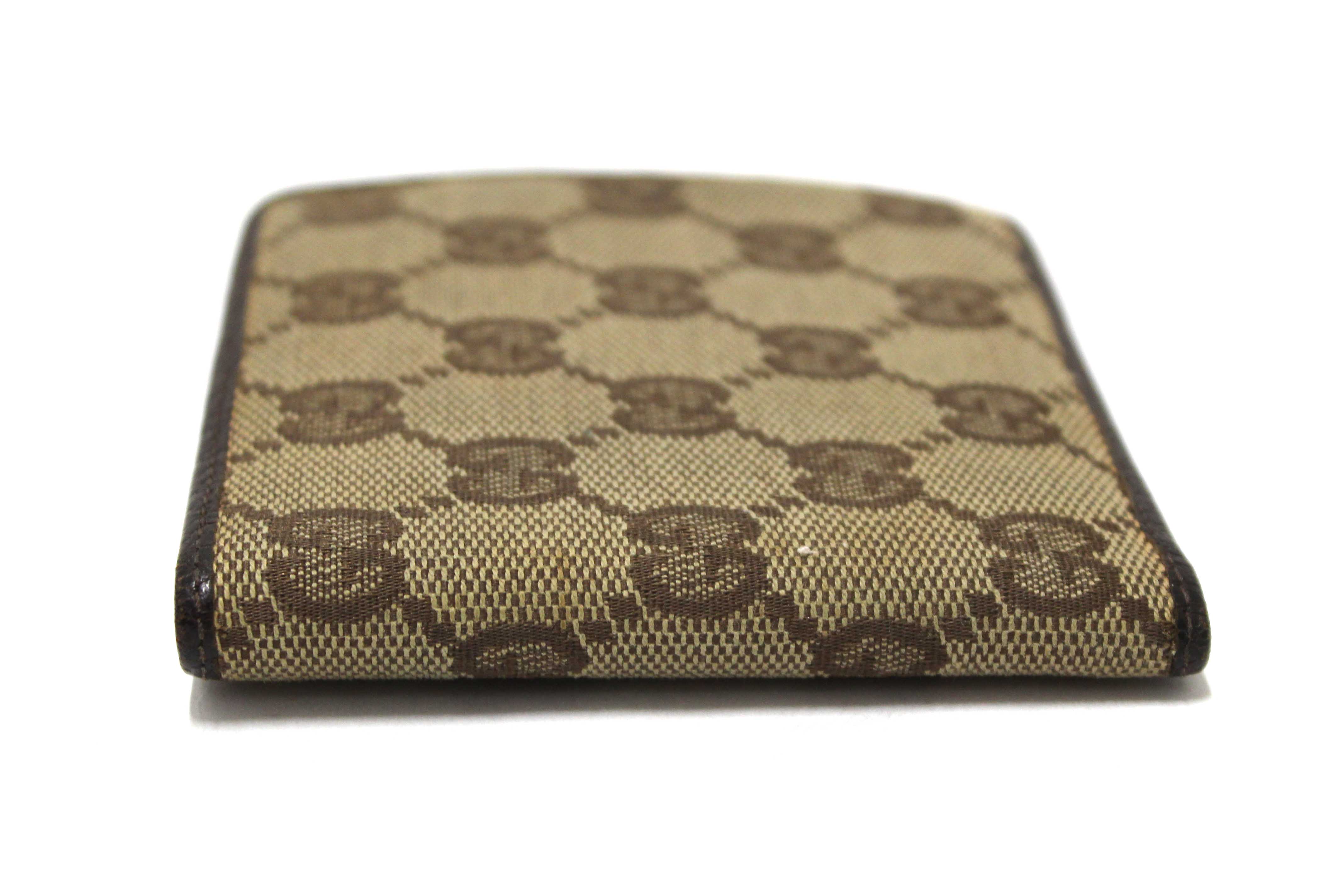 Authentic Gucci Brown GG Signature Men's Wallet 04862